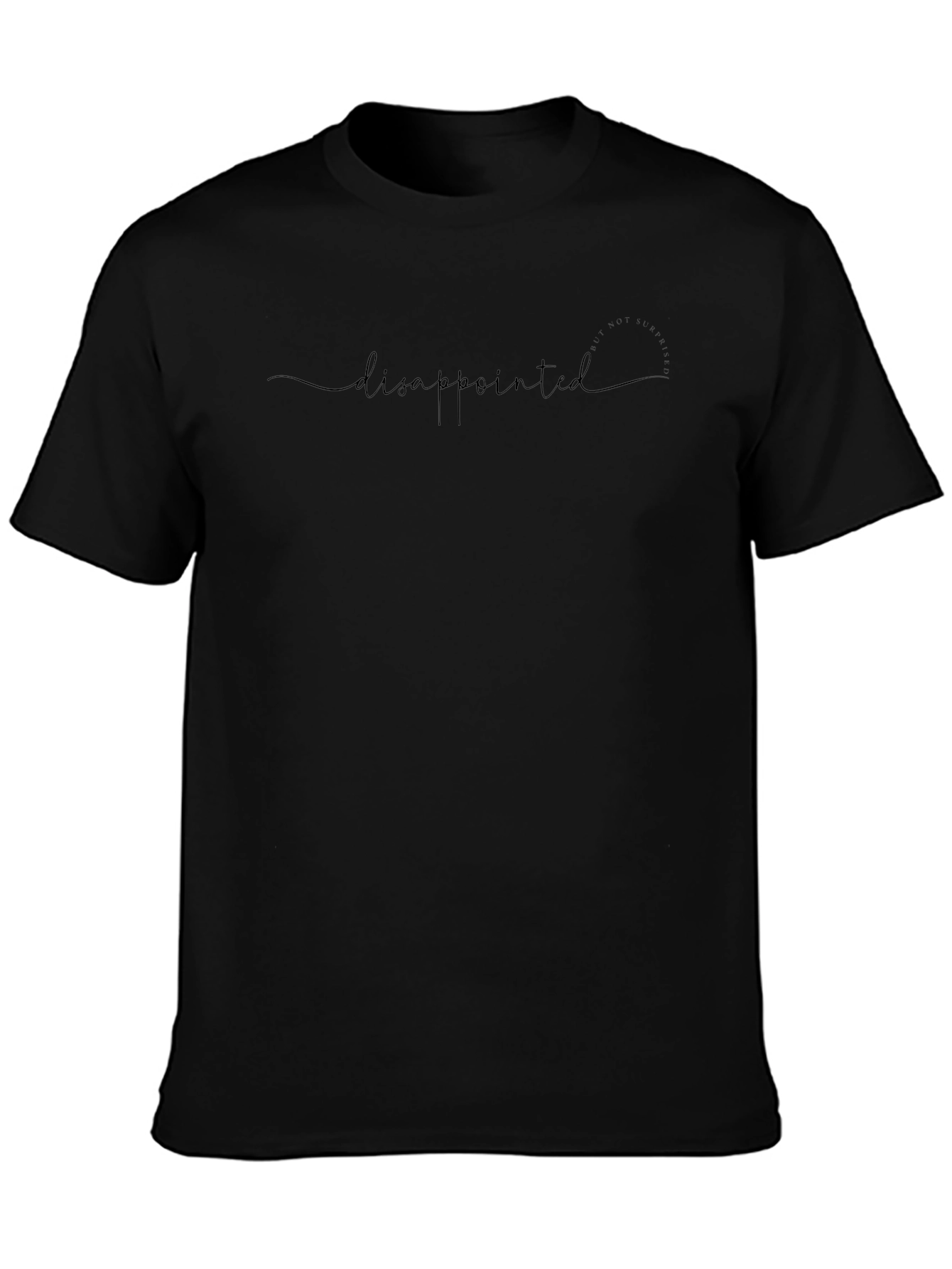 Disappointed Graphic Tee - Black Casual Fit