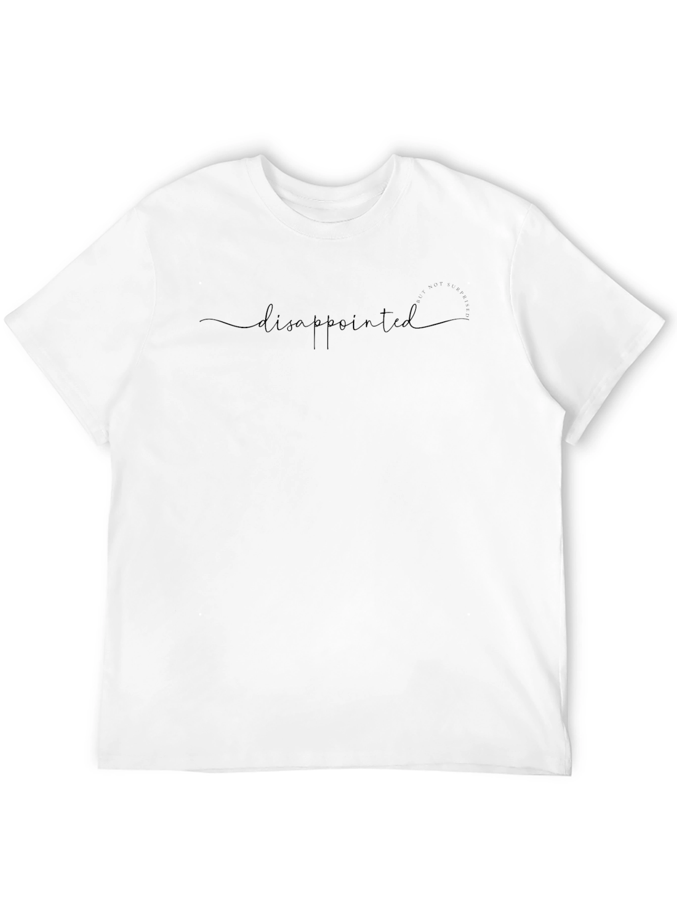 Disappointed Graphic Tee - Black Casual Fit
