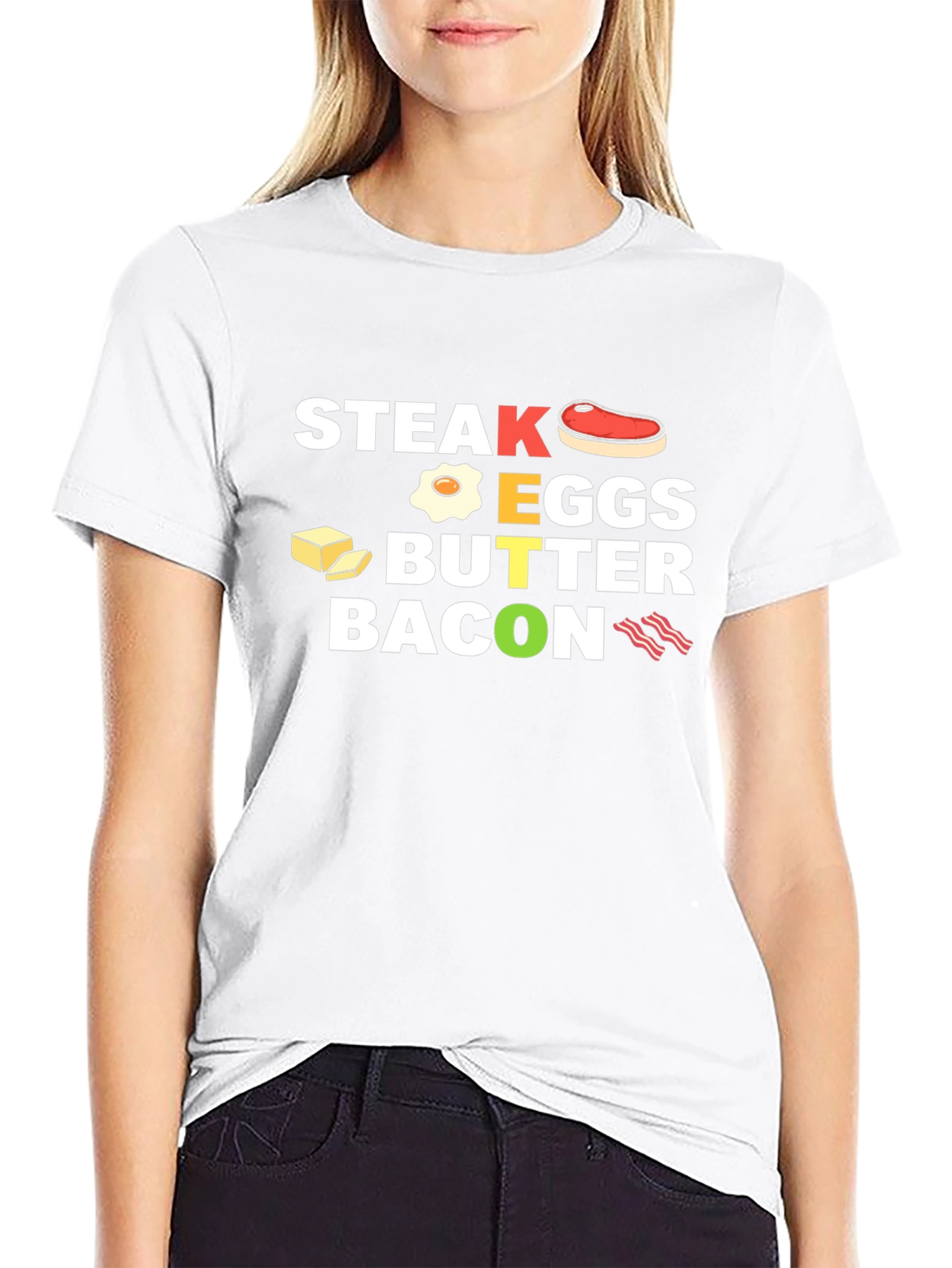 Steak Eggs Butter Bacon Graphic T-Shirt