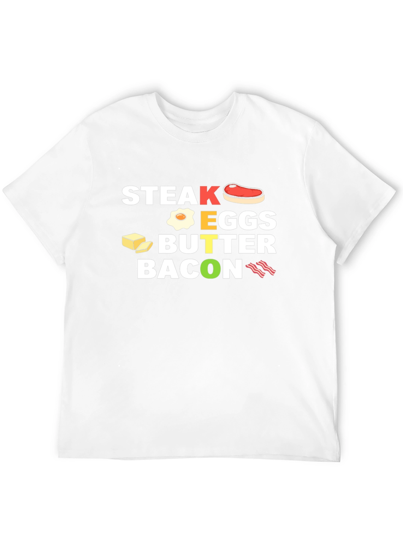 Steak Eggs Butter Bacon Graphic T-Shirt