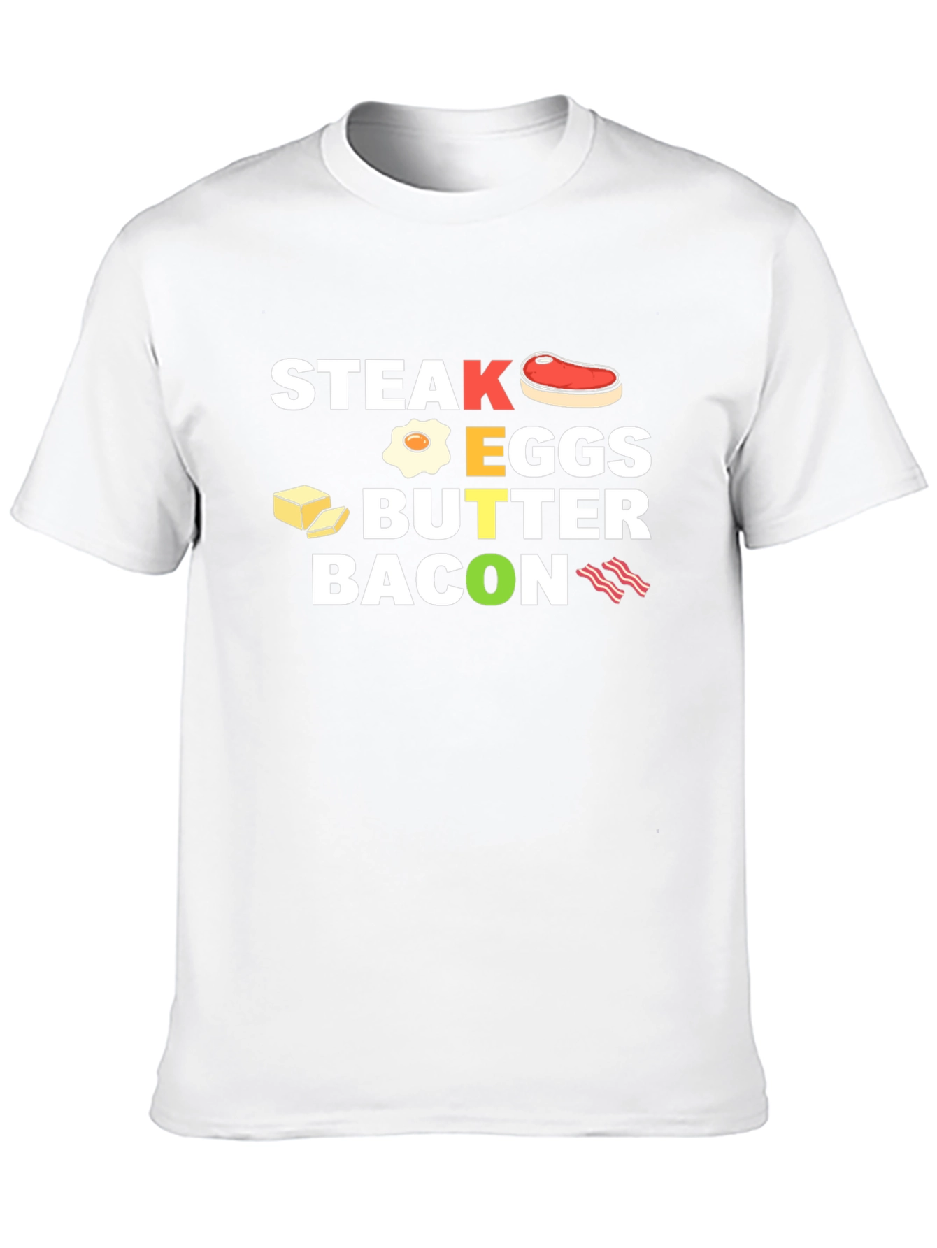 Steak Eggs Butter Bacon Graphic T-Shirt