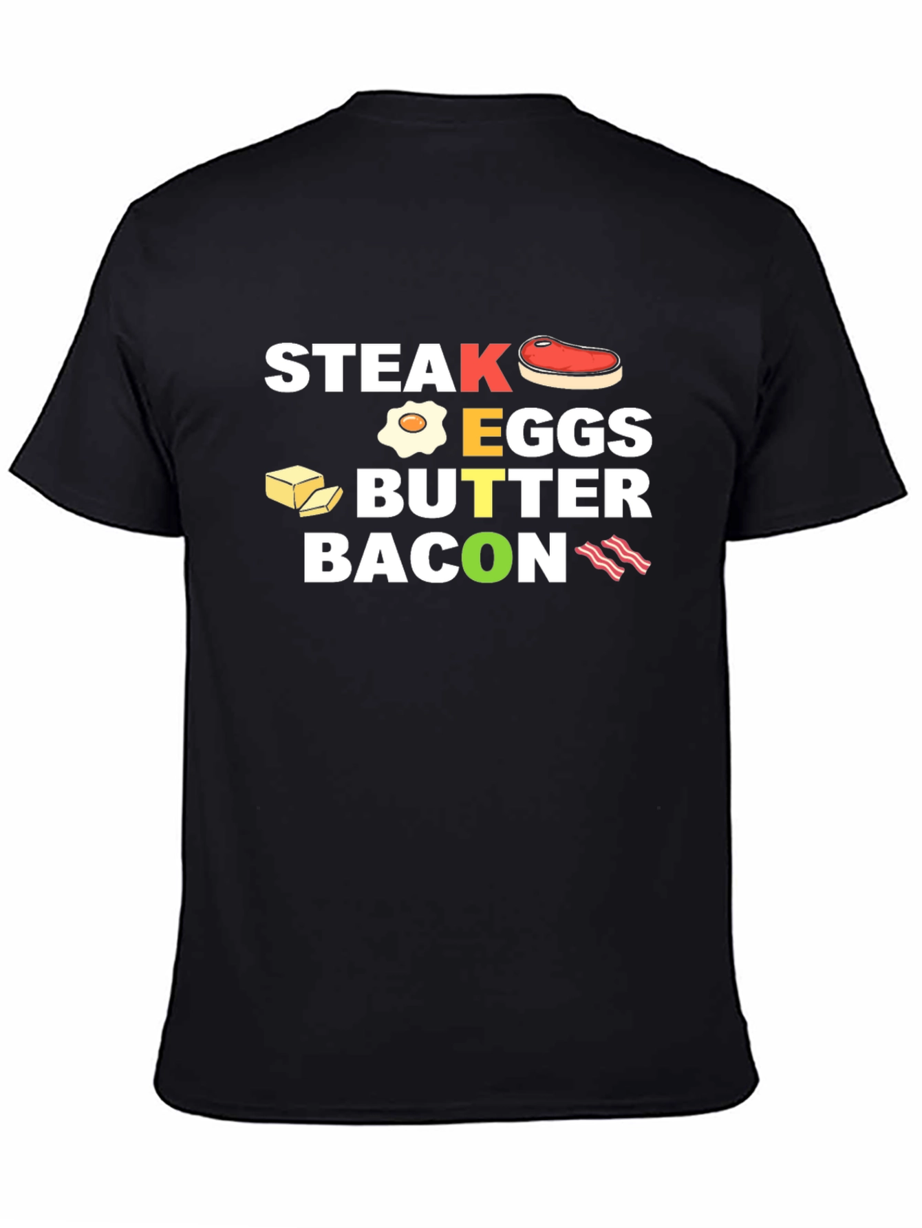 Steak Eggs Butter Bacon Graphic T-Shirt