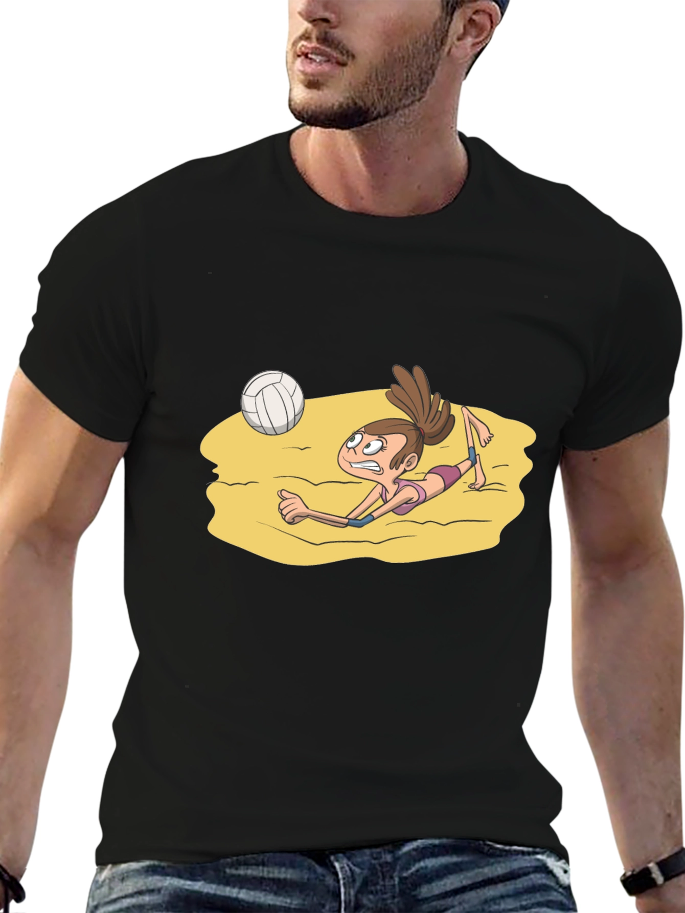 Volleyball Cartoon T-Shirt