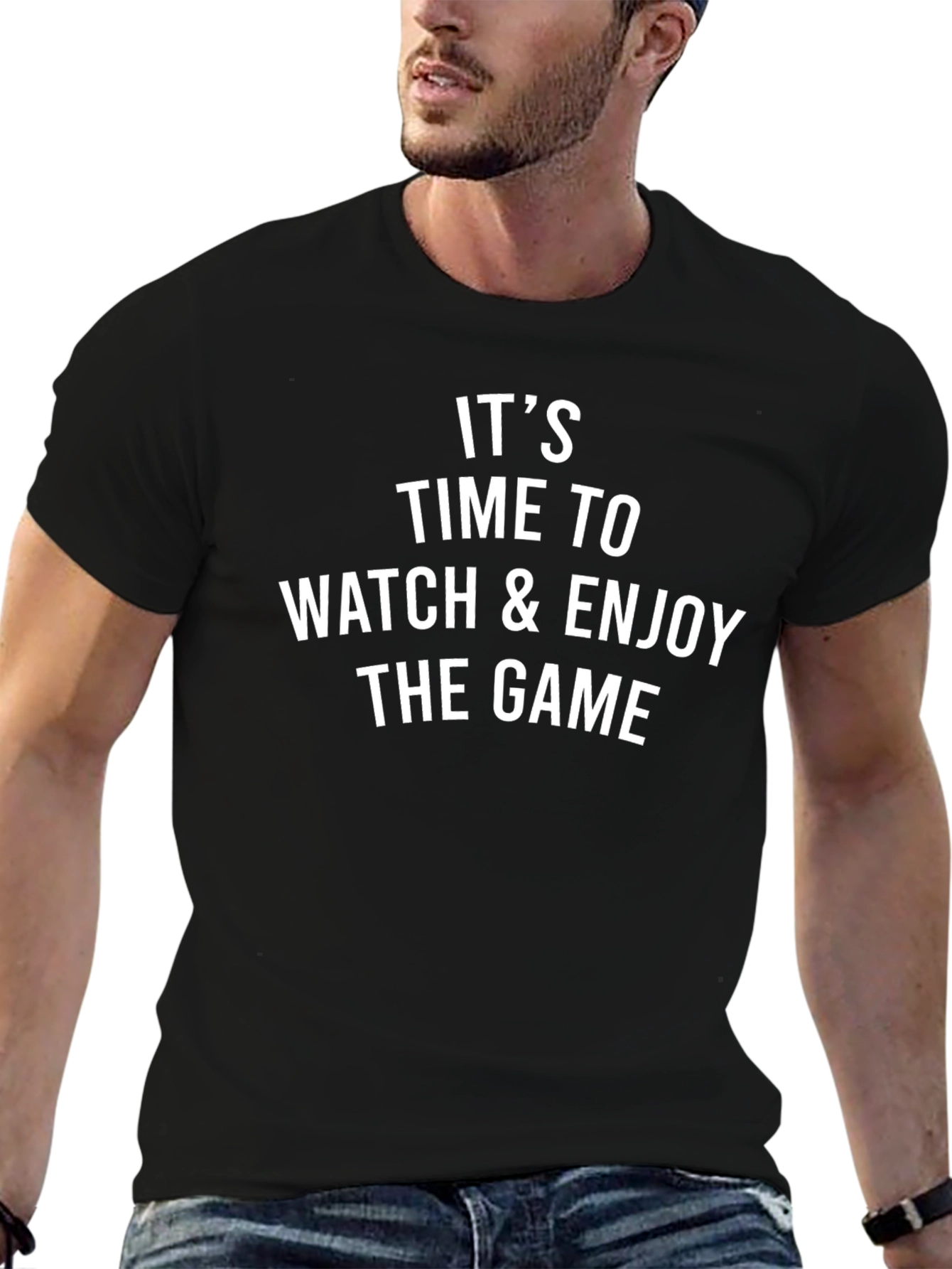 Its Game Time! Black Graphic Tee
