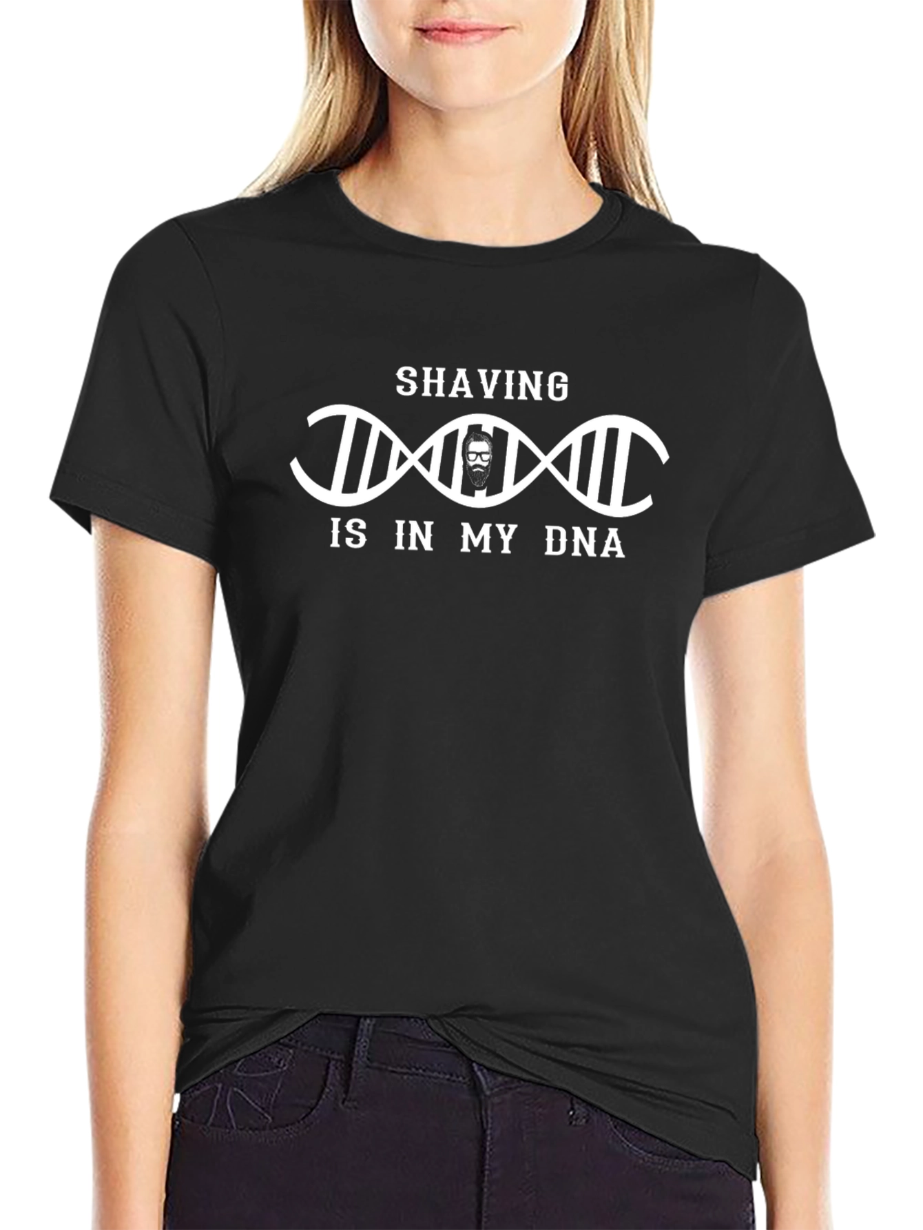 Shaving Is In My DNA Mens Black T-Shirt