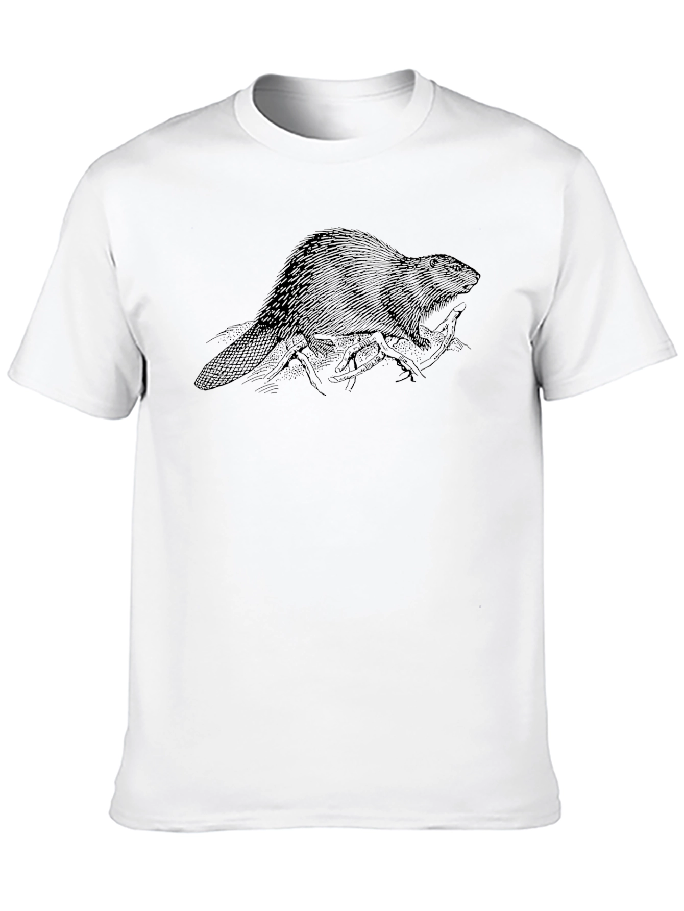 Black Beaver Graphic Tee - Casual Style