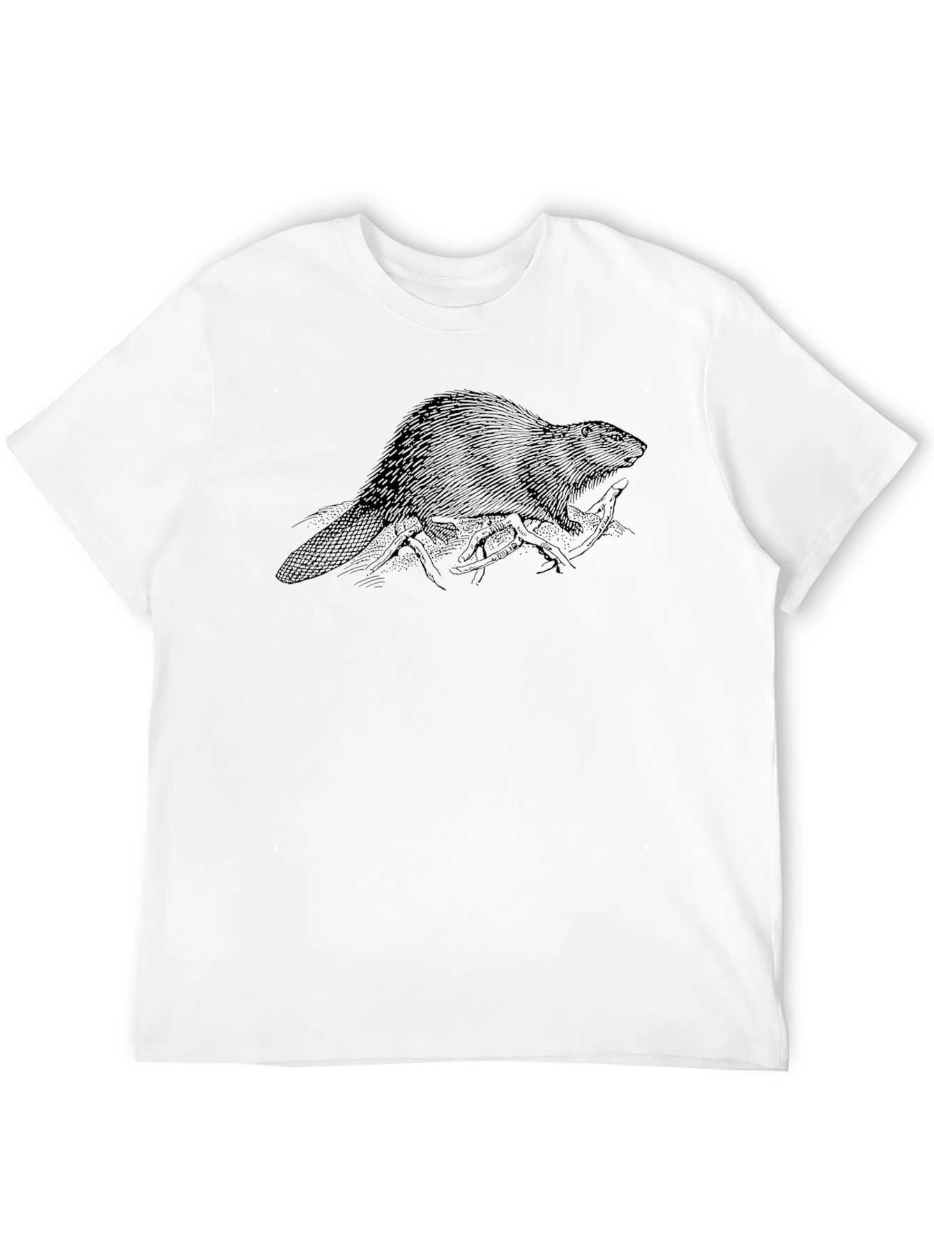 Black Beaver Graphic Tee - Casual Style