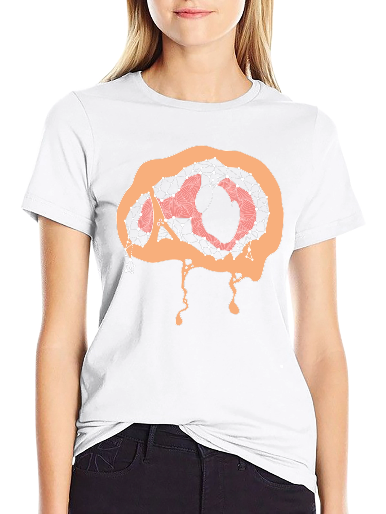 Abstract Brain Graphic Tee - Black