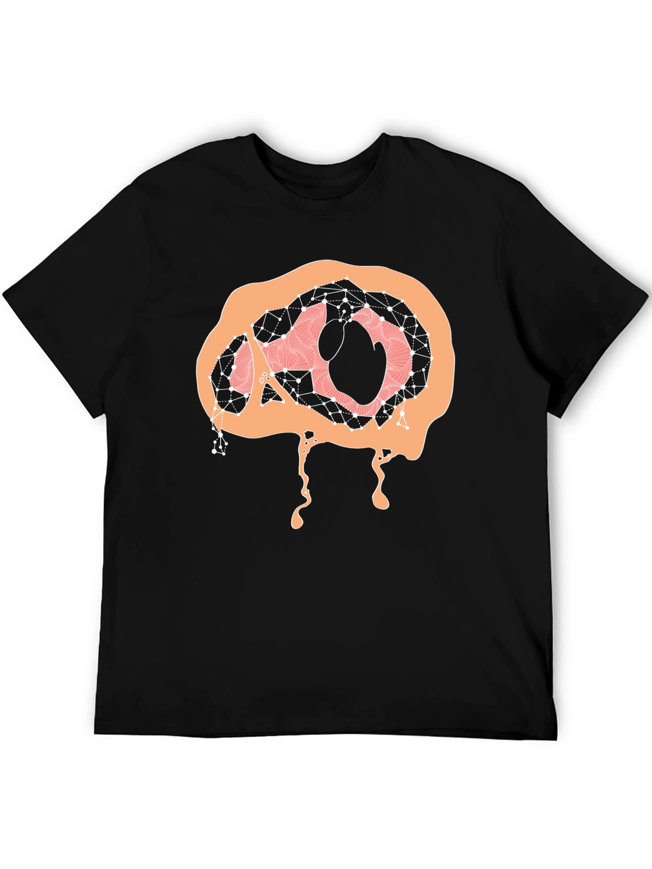 Abstract Brain Graphic Tee - Black
