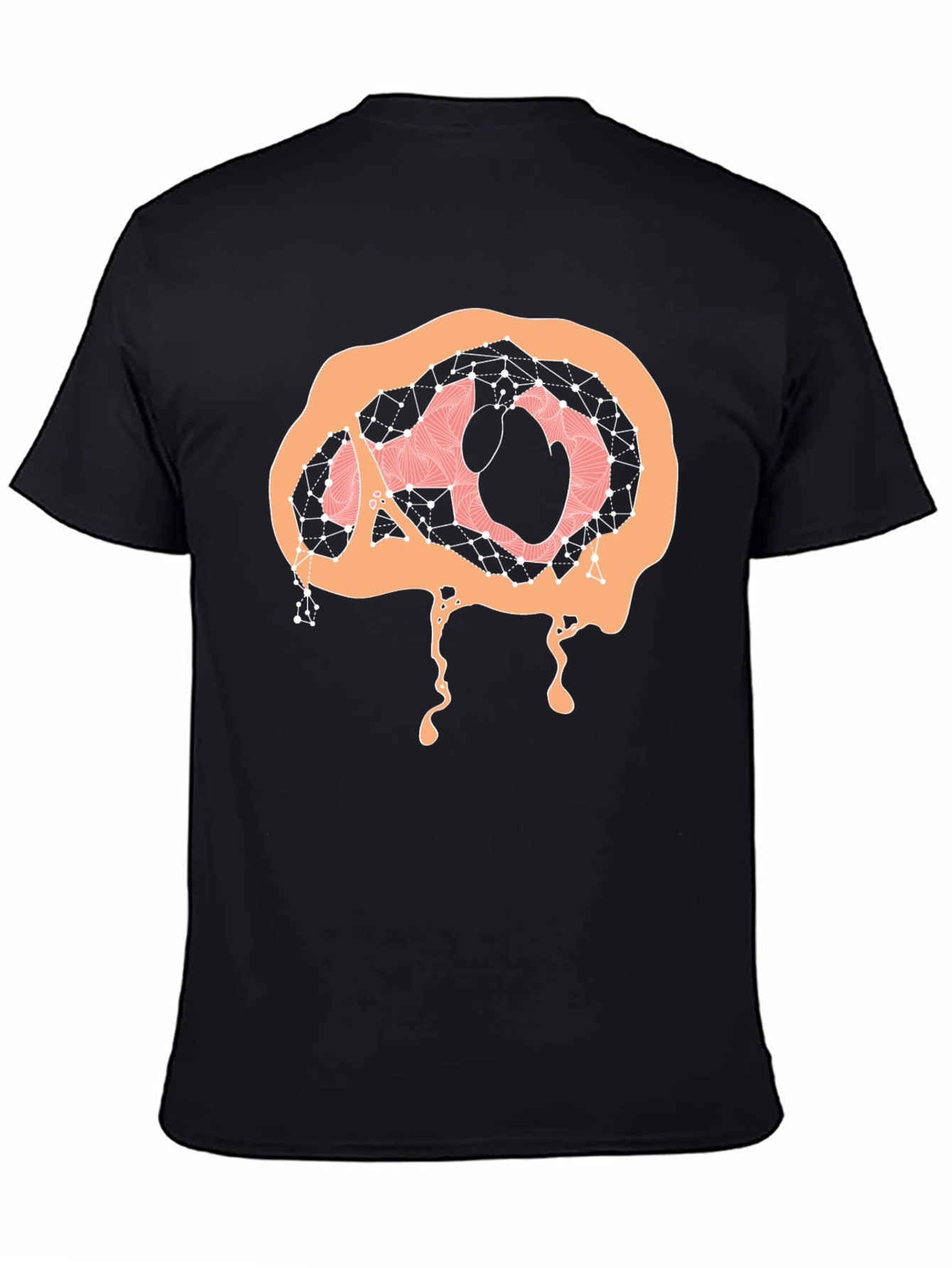 Abstract Brain Graphic Tee - Black