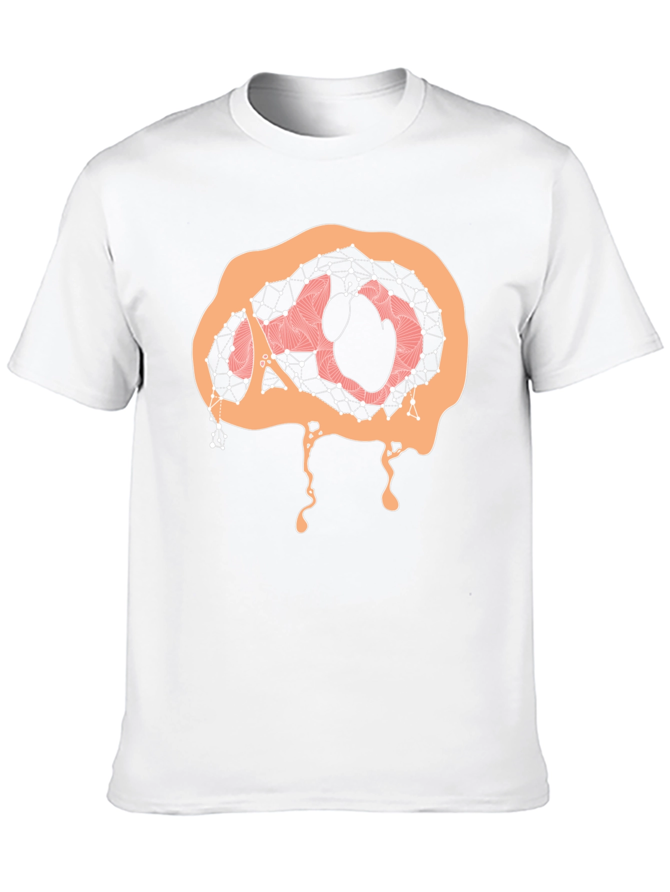 Abstract Brain Graphic Tee - Black
