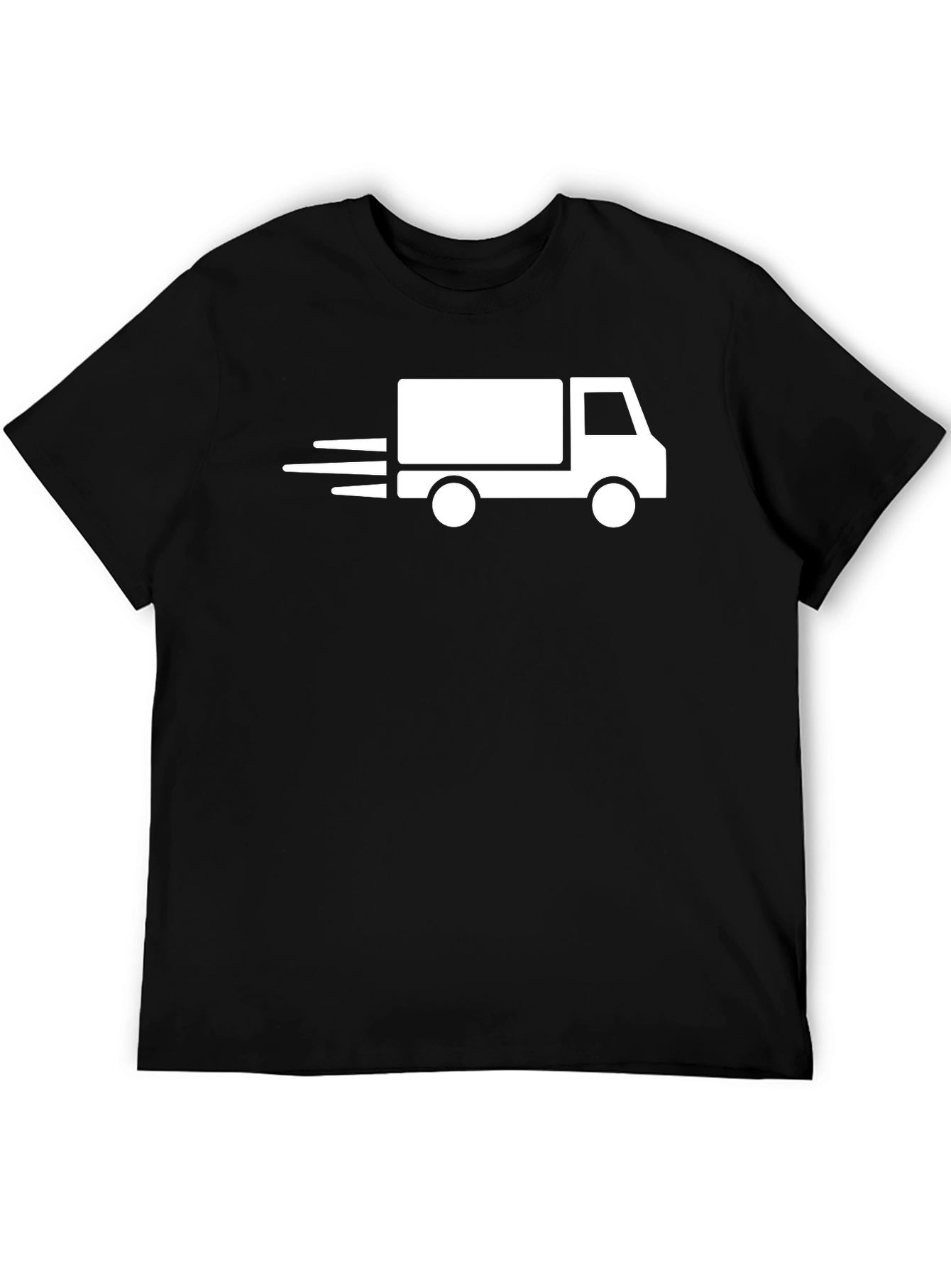 Fast Delivery Truck Graphic T-Shirt - Black
