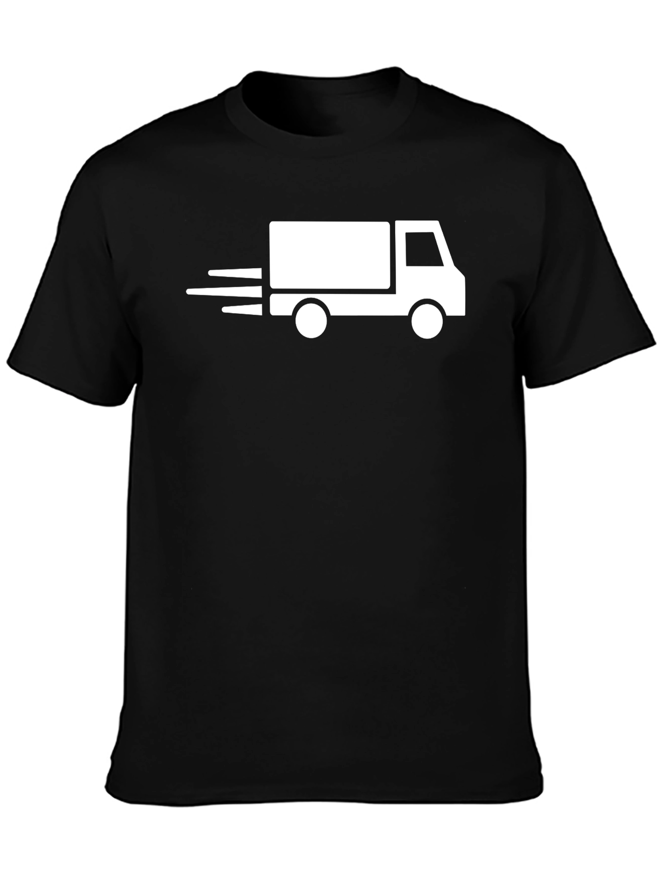 Fast Delivery Truck Graphic T-Shirt - Black