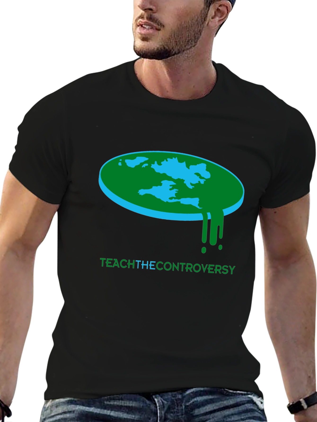 Flat Earth Teach Controversy T-Shirt