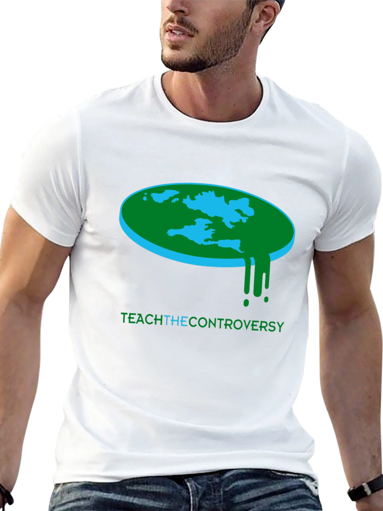 Flat Earth Teach Controversy T-Shirt