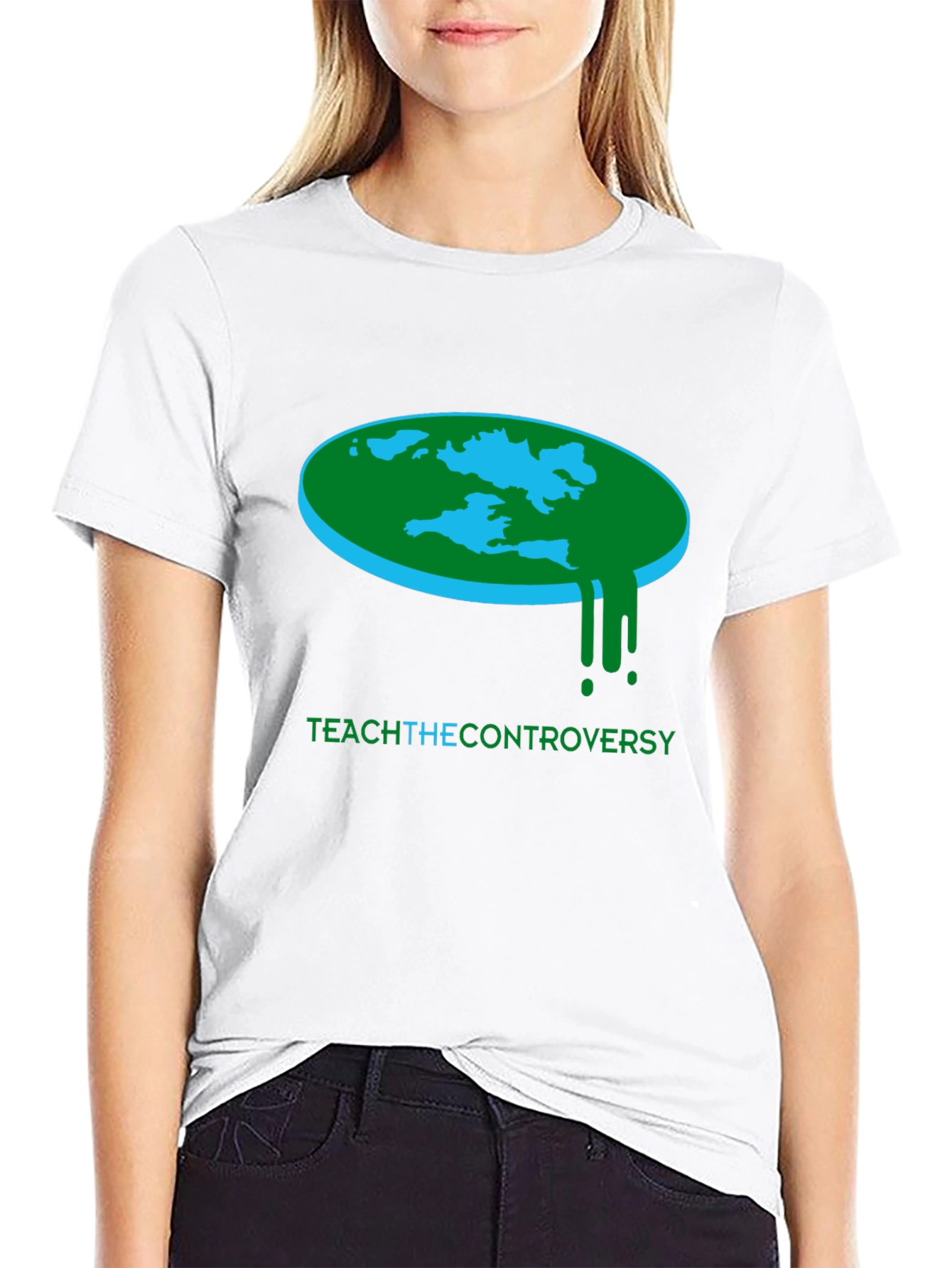 Flat Earth Teach Controversy T-Shirt