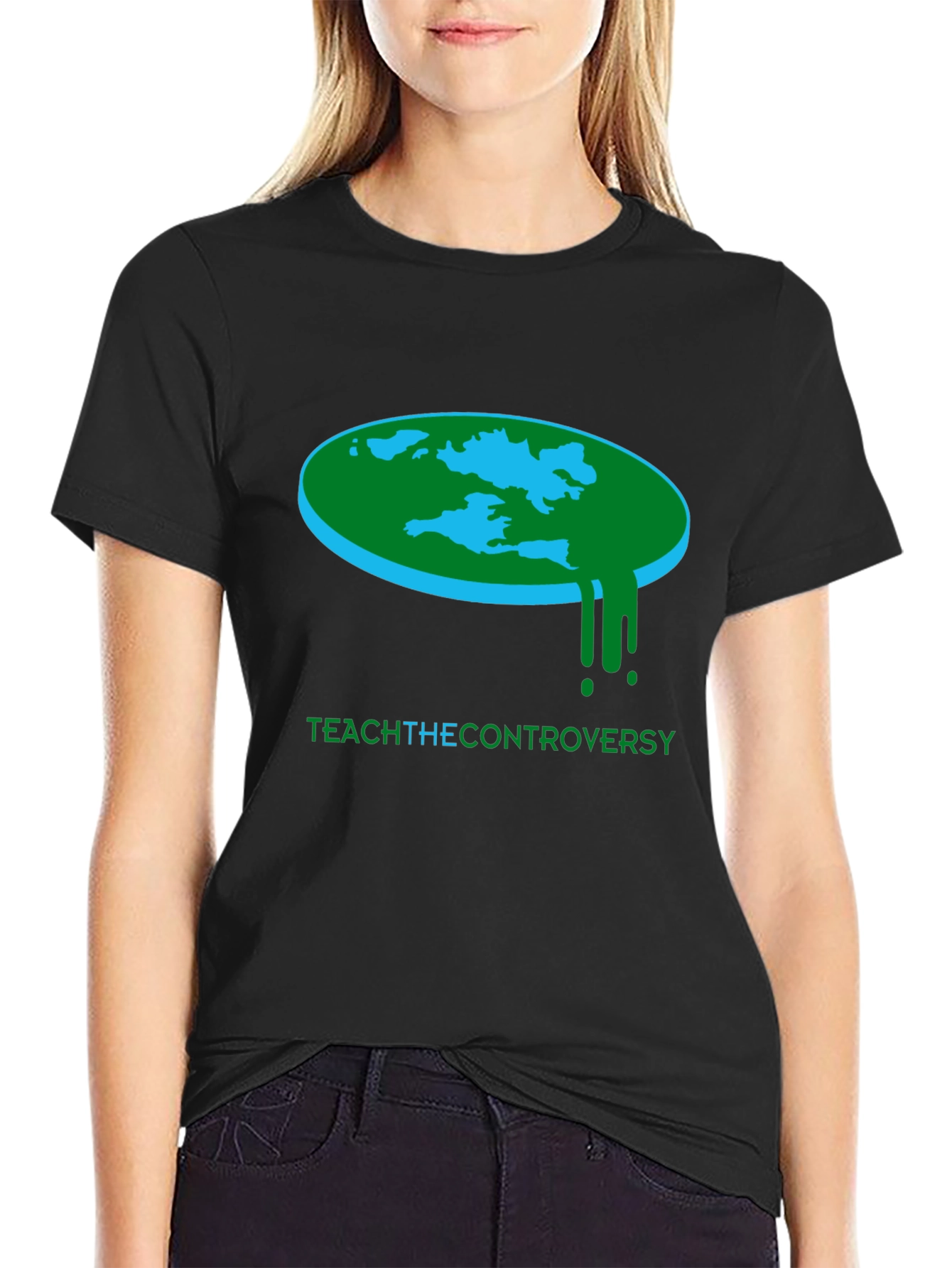 Flat Earth Teach Controversy T-Shirt