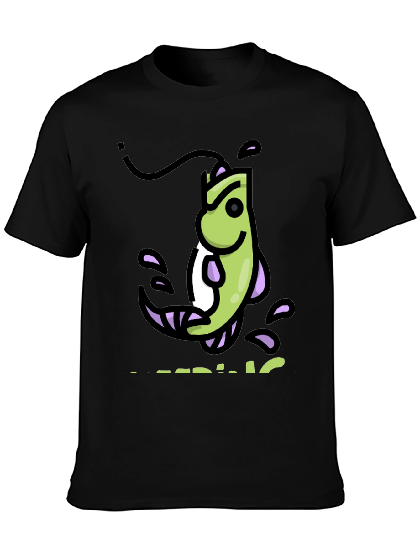 Funny Fishing Cartoon Graphic T-Shirt