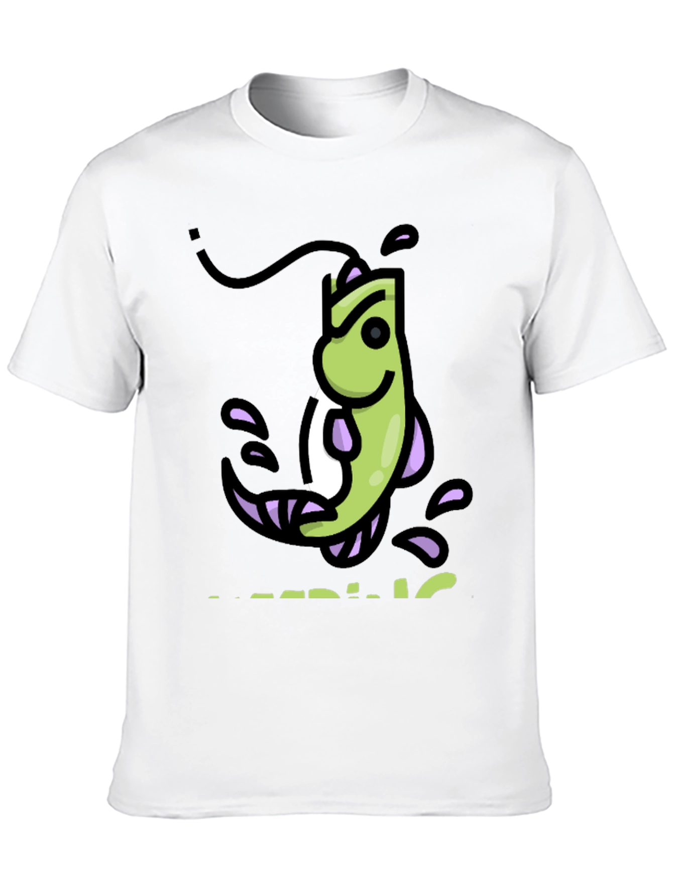 Funny Fishing Cartoon Graphic T-Shirt