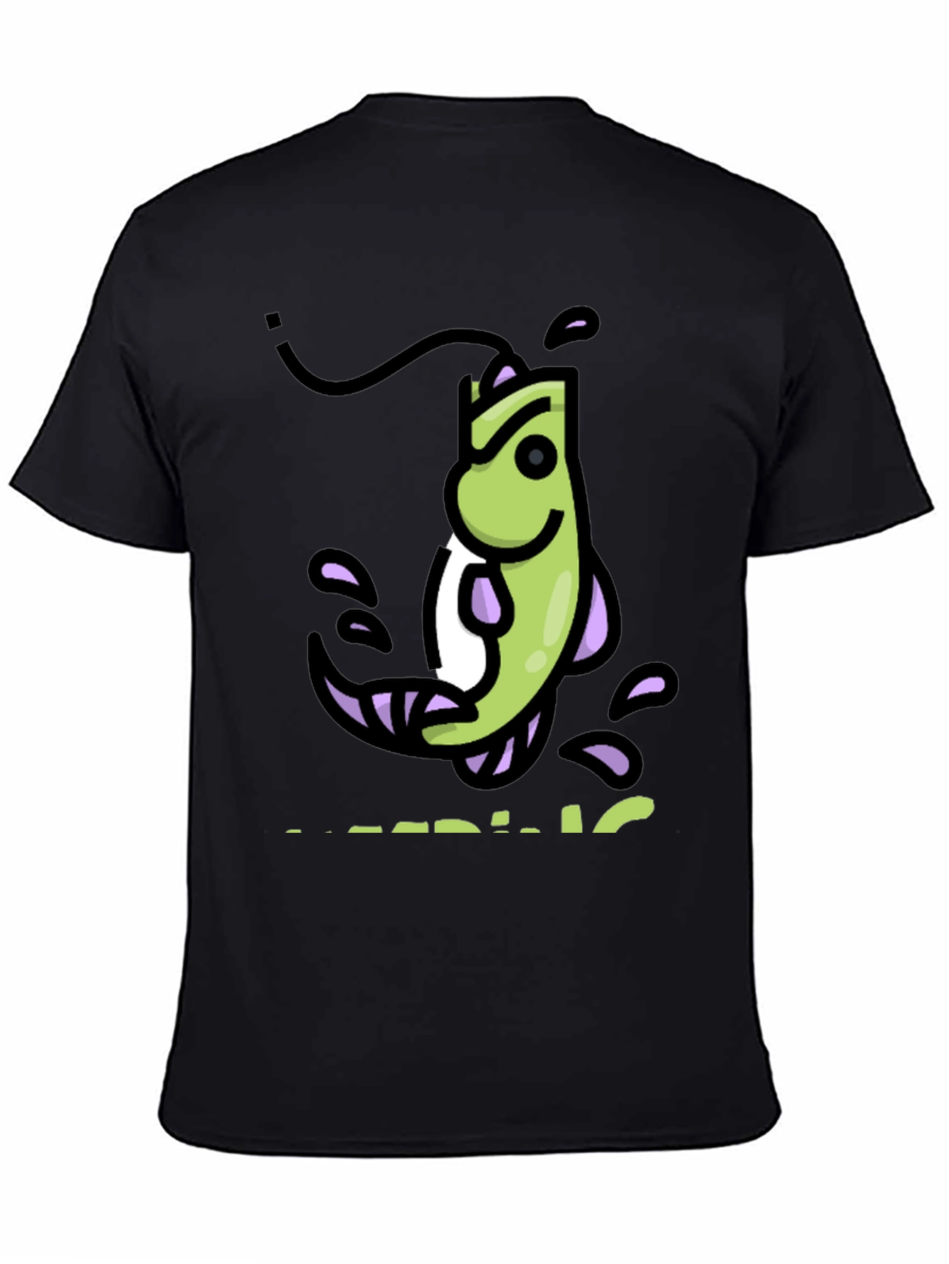 Funny Fishing Cartoon Graphic T-Shirt
