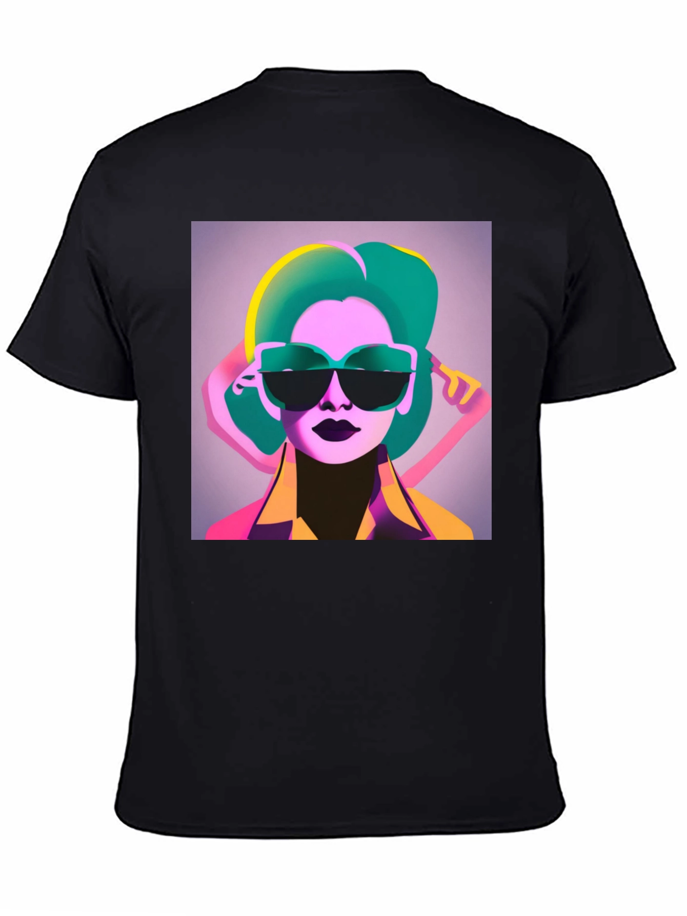 Retro Style Graphic Tee - Cool Woman with Sunglasses