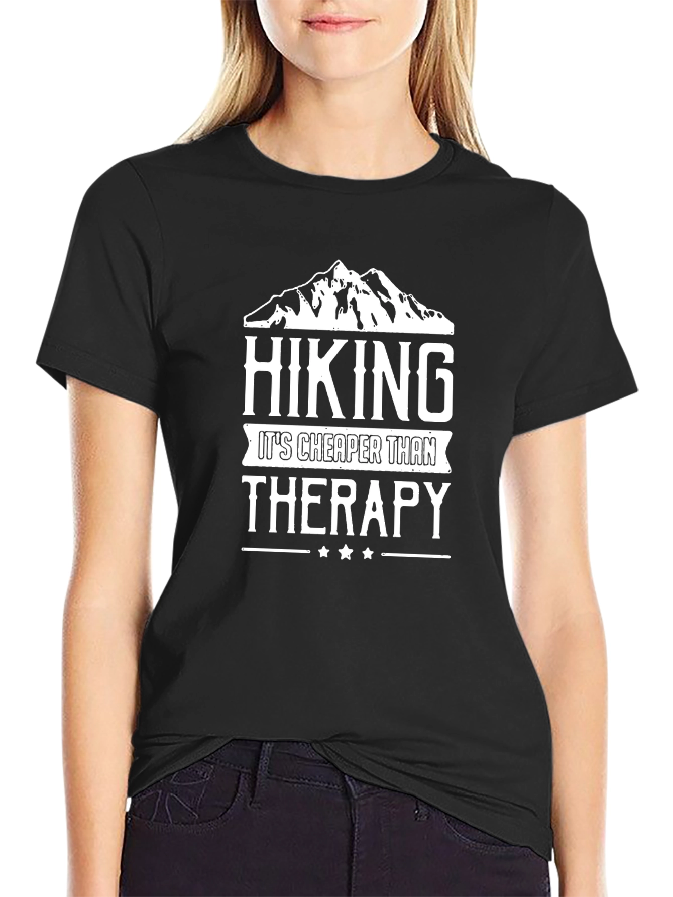 Hiking Cheaper Than Therapy Graphic Tee