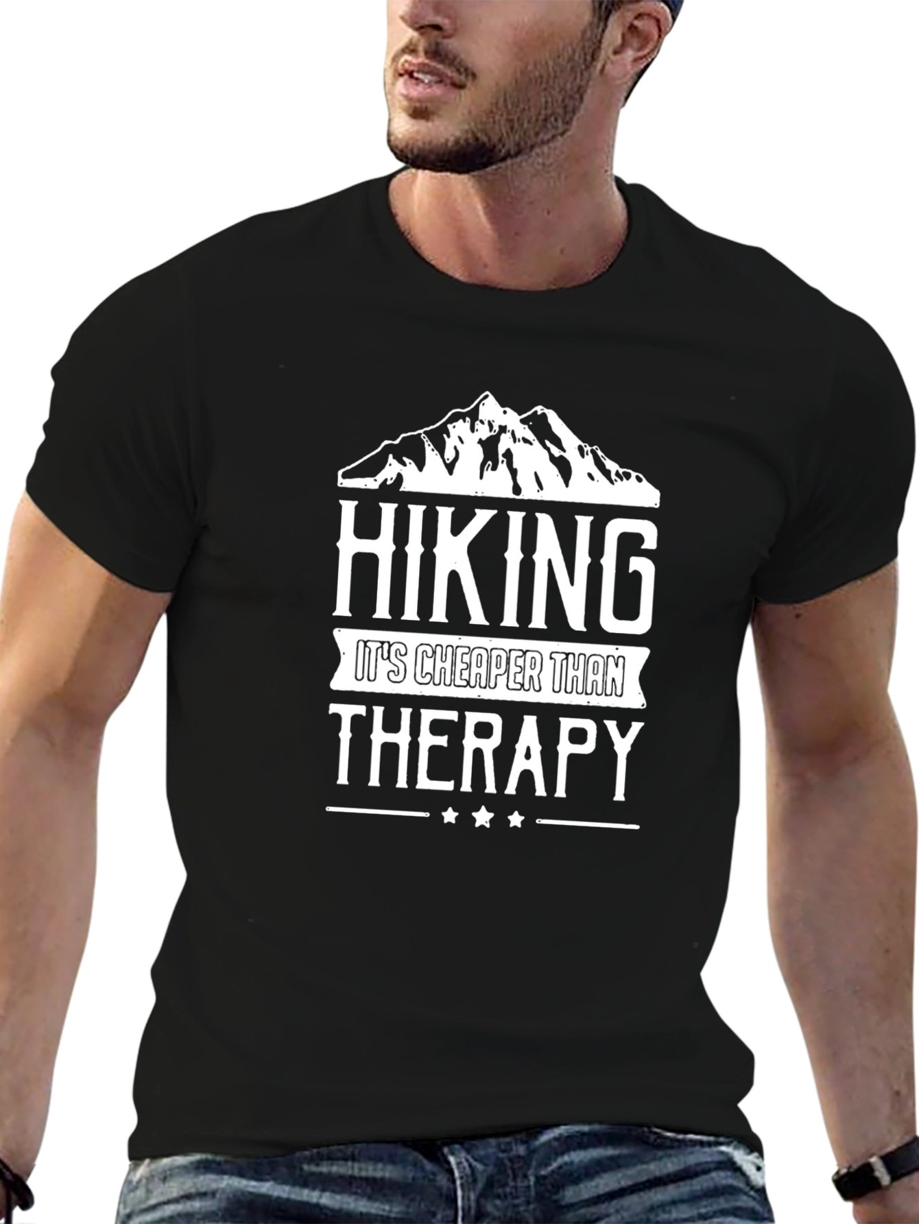 Hiking Cheaper Than Therapy Graphic Tee