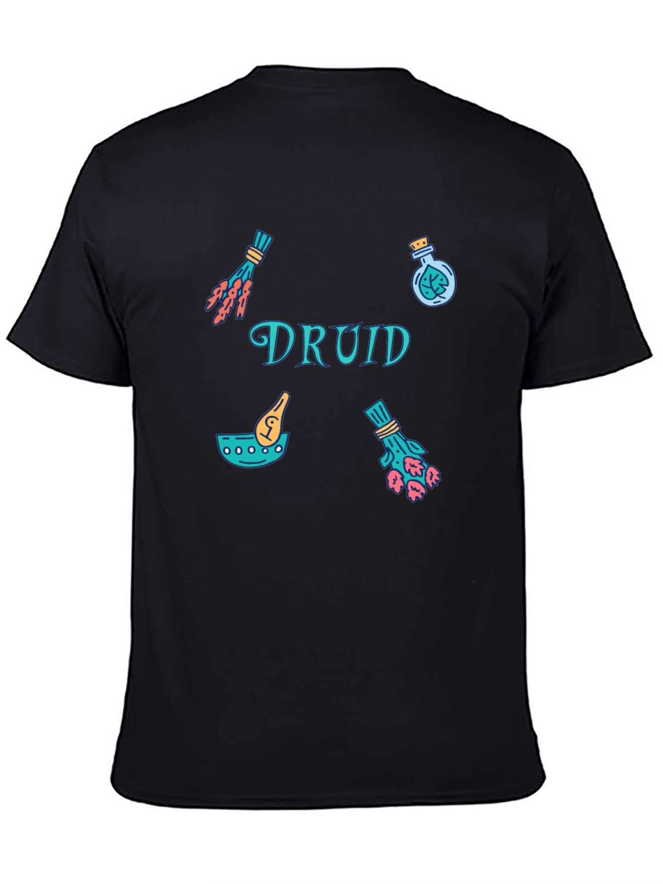Druid Themed Graphic Print T-Shirt