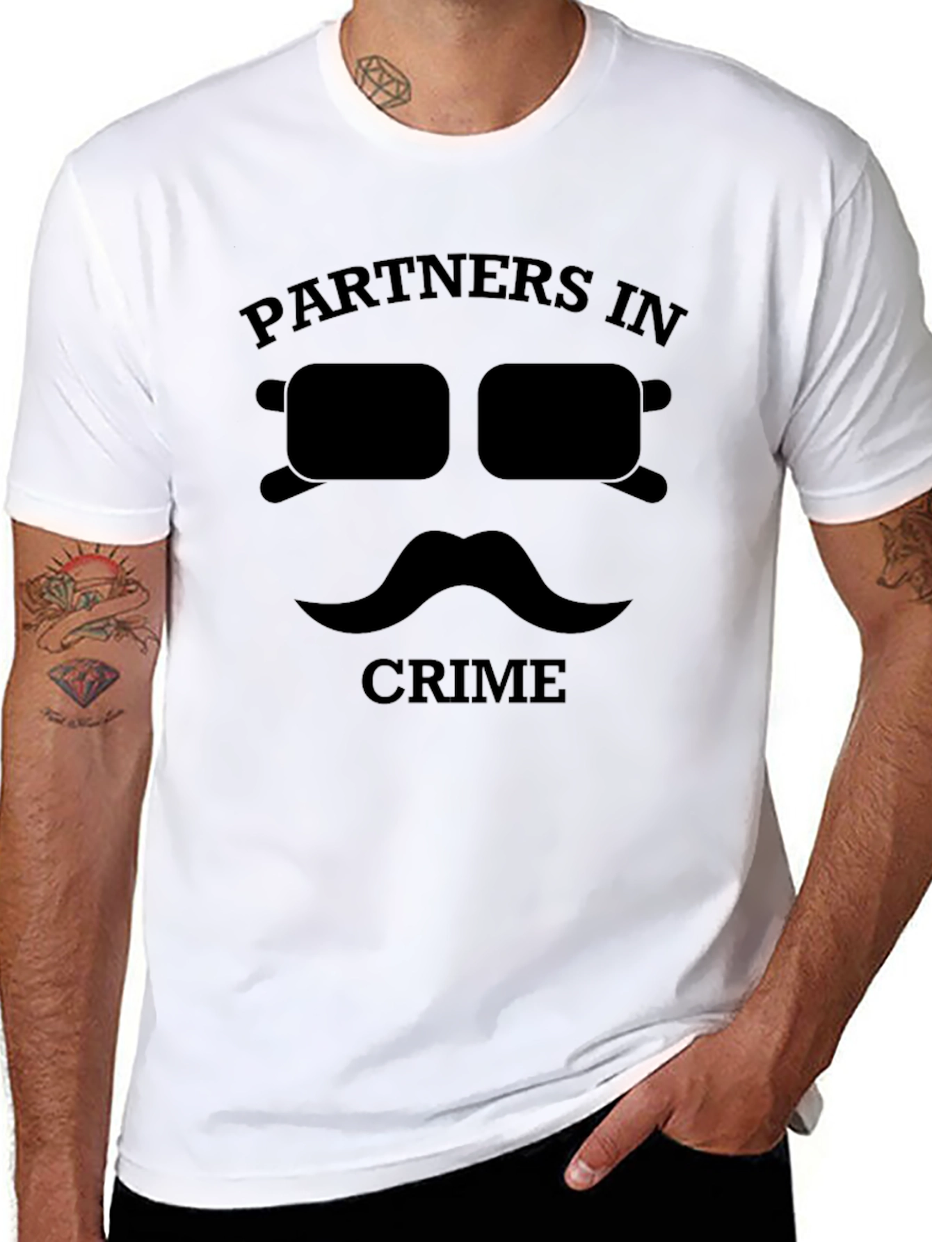 Partners in Crime Graphic T-Shirt - Black