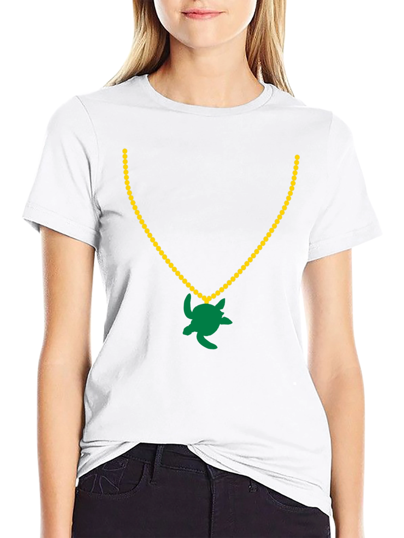 Turtle Pendant Black T-Shirt