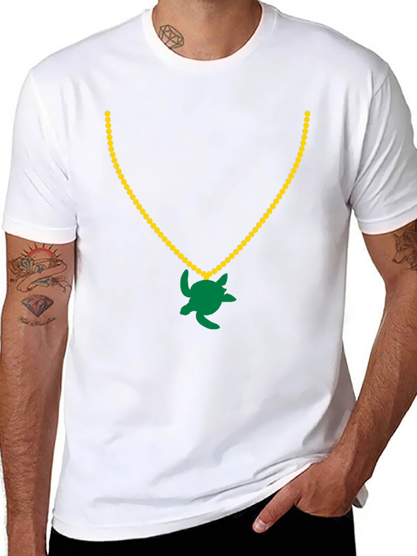 Turtle Pendant Black T-Shirt