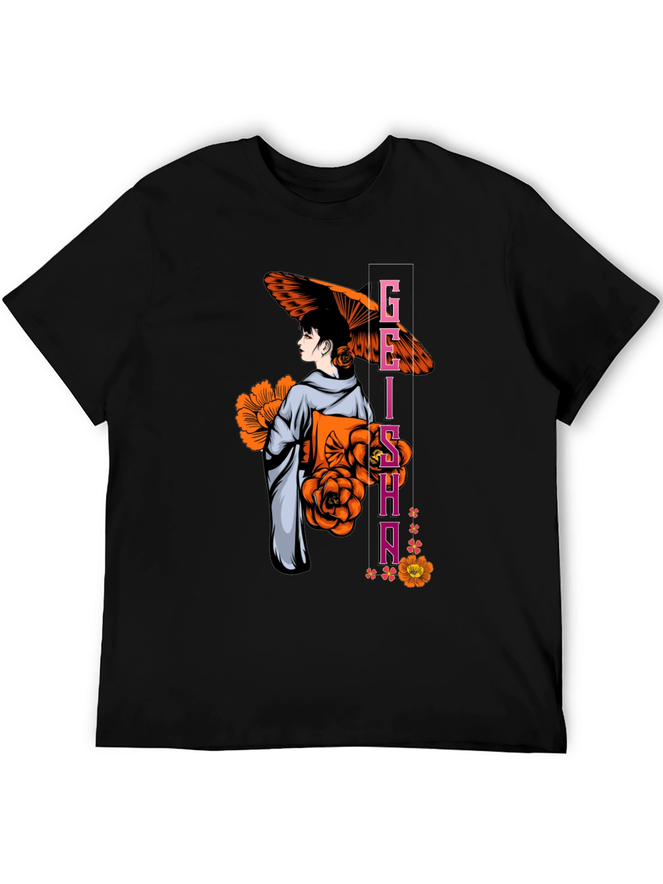 Geisha Graphic T-Shirt - Black