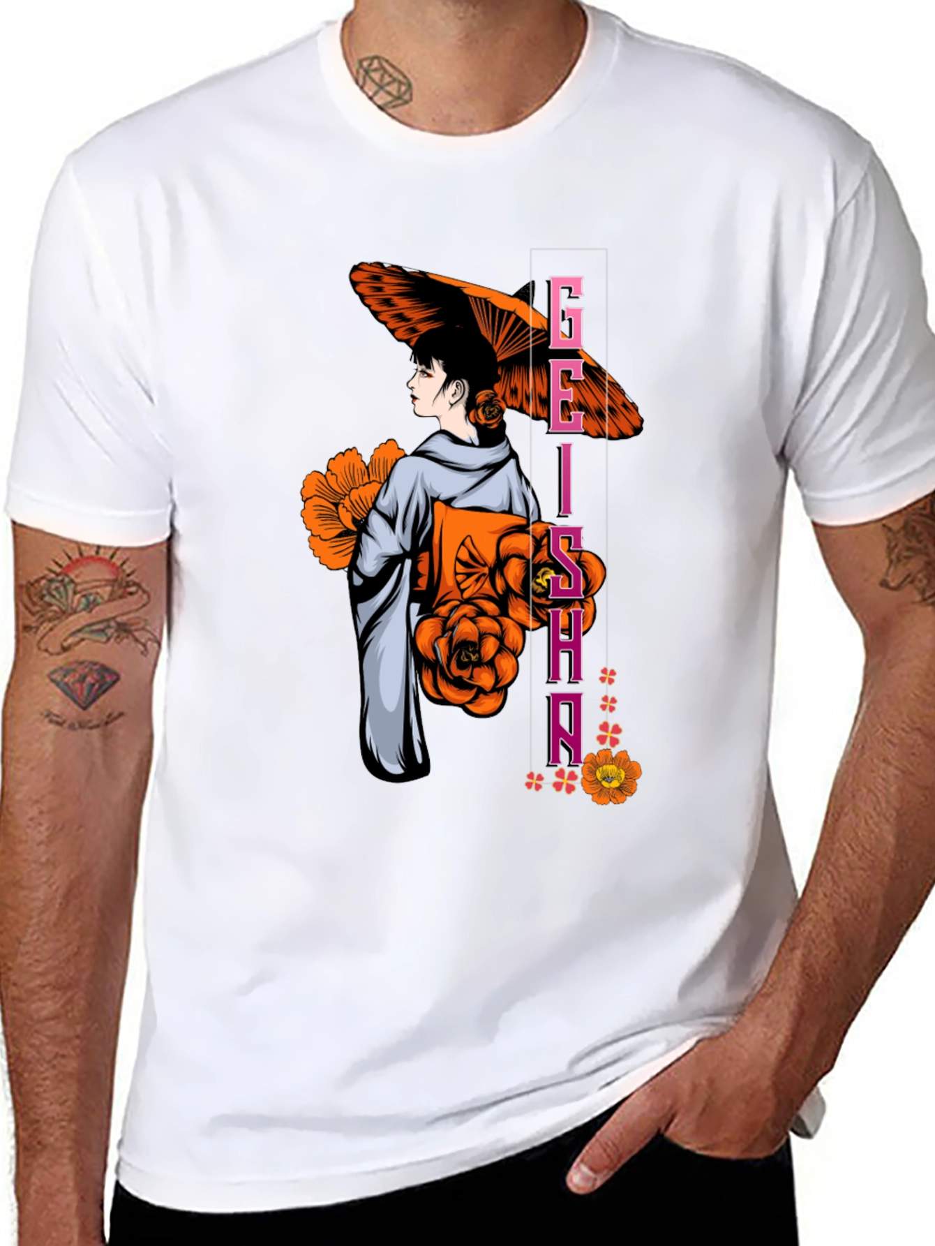 Geisha Graphic T-Shirt - Black
