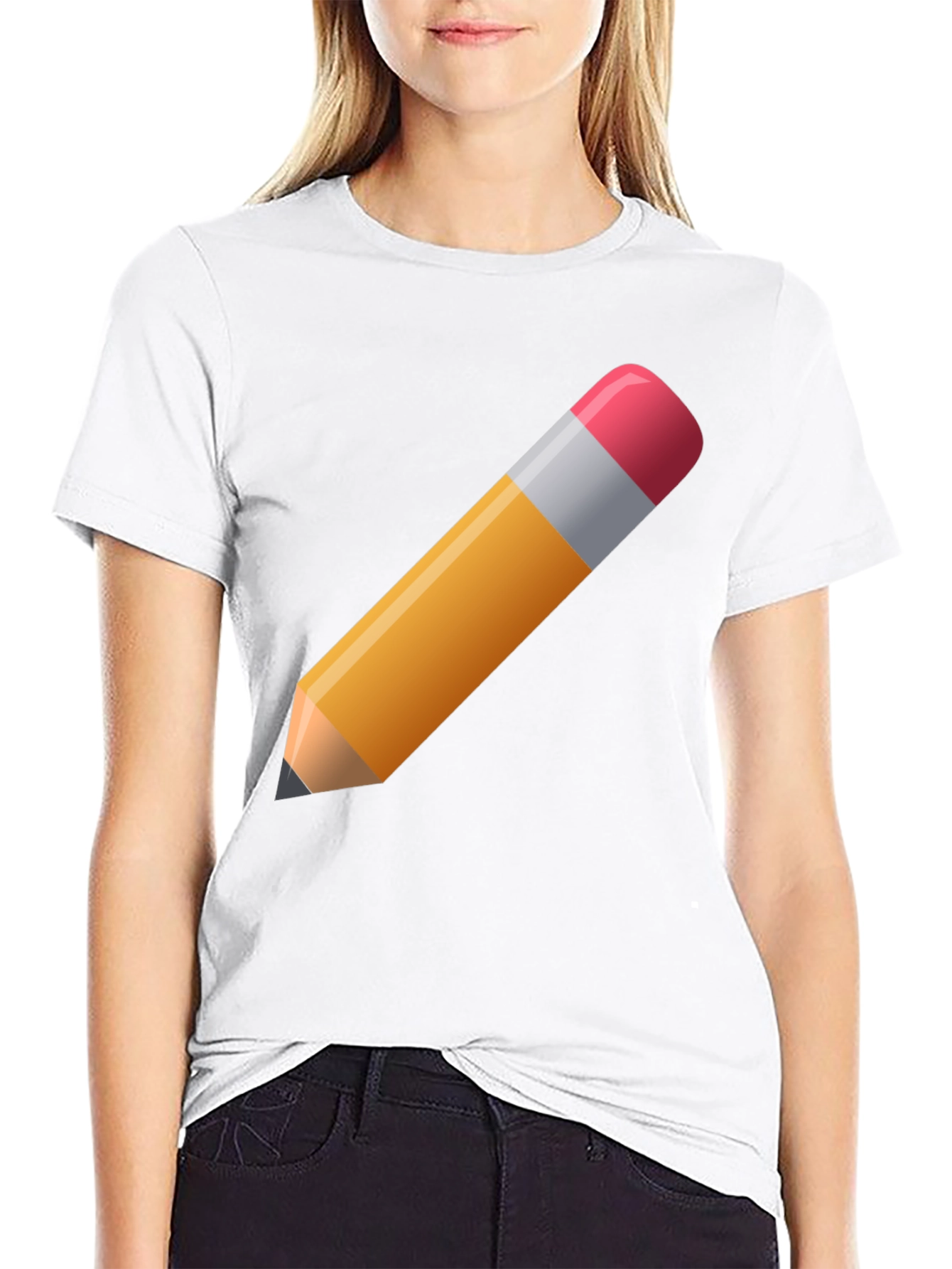 Pencil Graphic Black T-Shirt