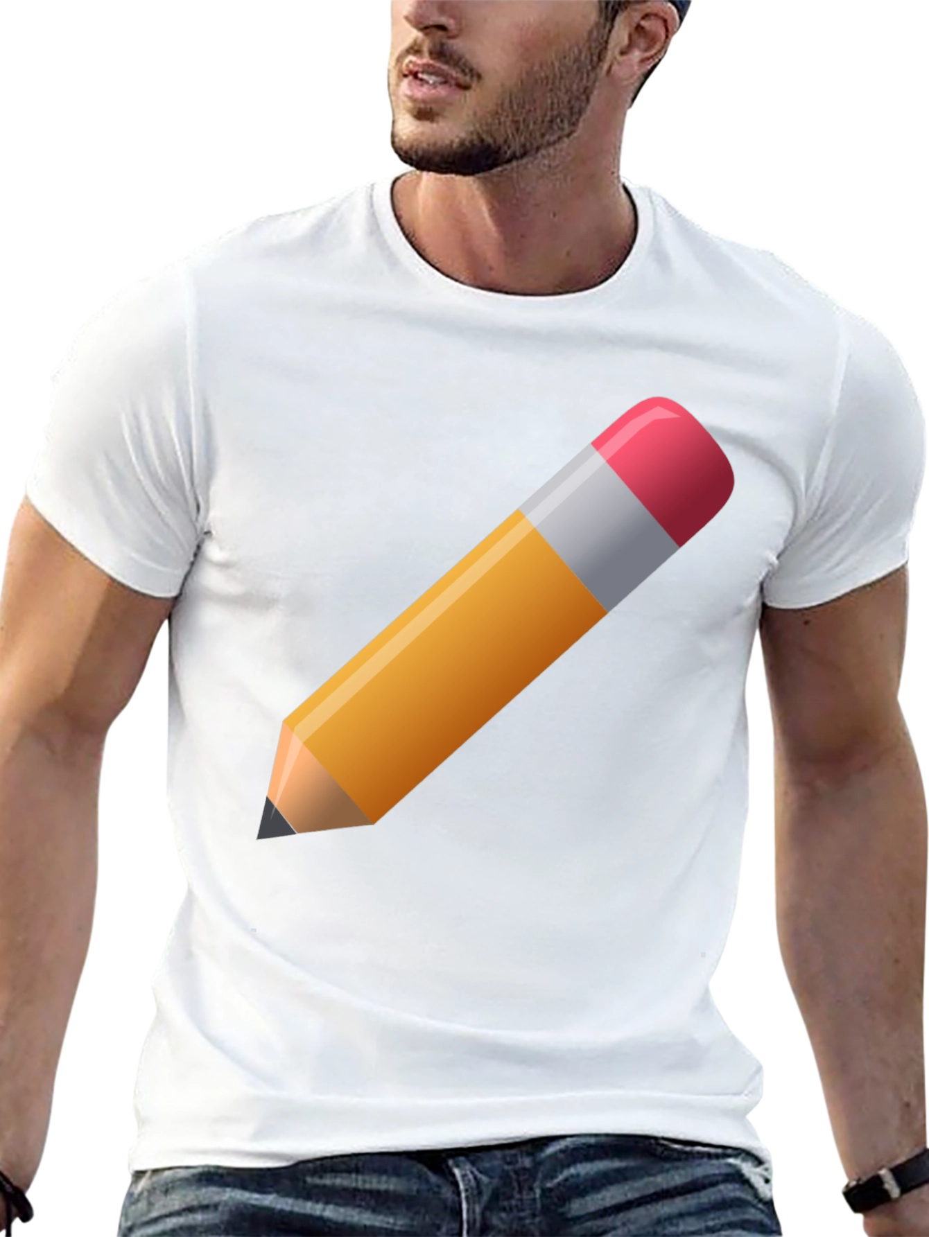 Pencil Graphic Black T-Shirt