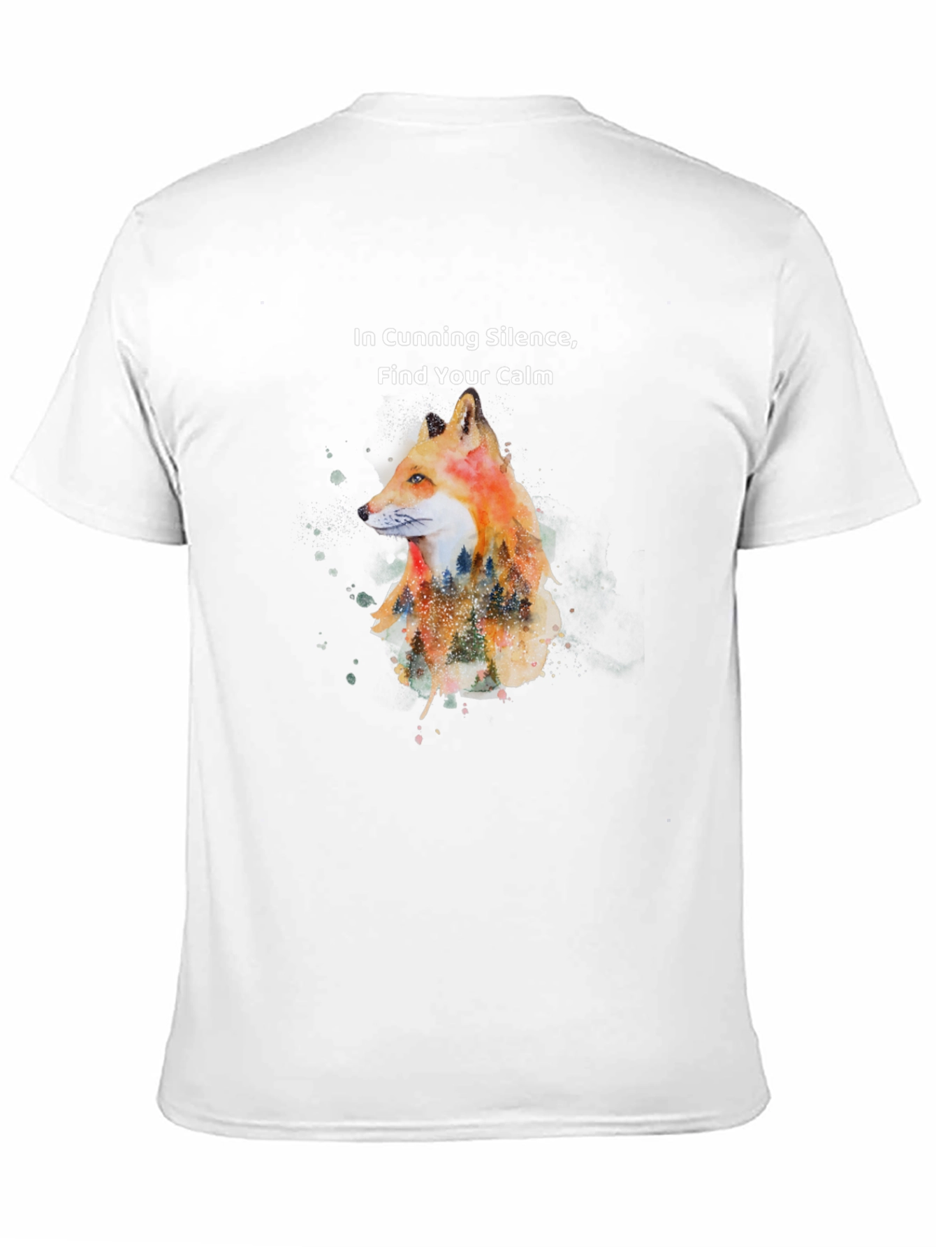 Fox Calm T-Shirt - Cunning Silence Nature Design