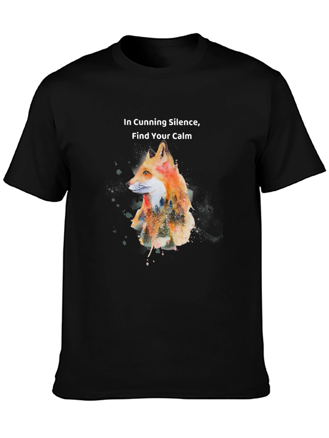 Fox Calm T-Shirt - Cunning Silence Nature Design