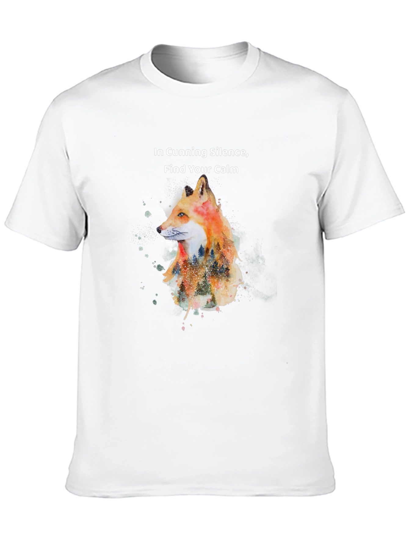 Fox Calm T-Shirt - Cunning Silence Nature Design