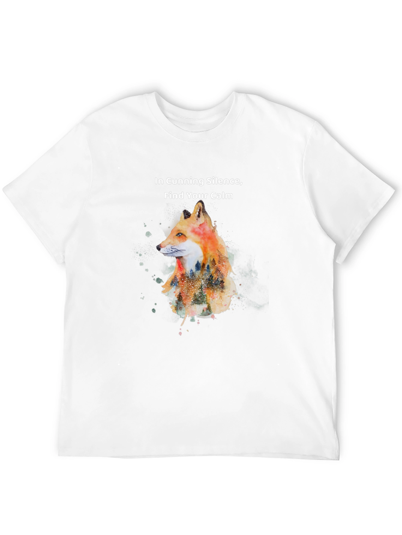Fox Calm T-Shirt - Cunning Silence Nature Design