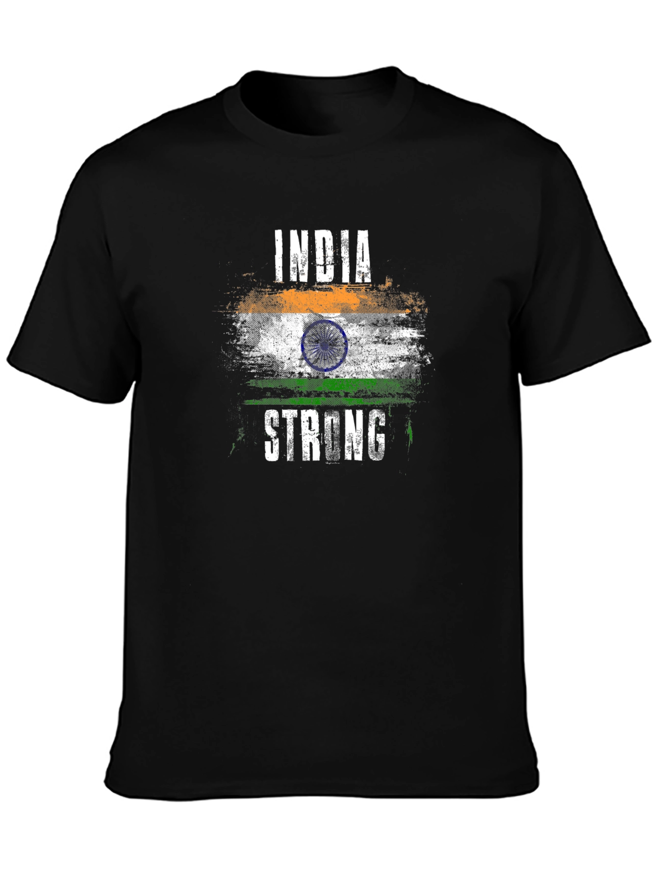 India Strong Flag T-Shirt - Patriotic Graphic Tee