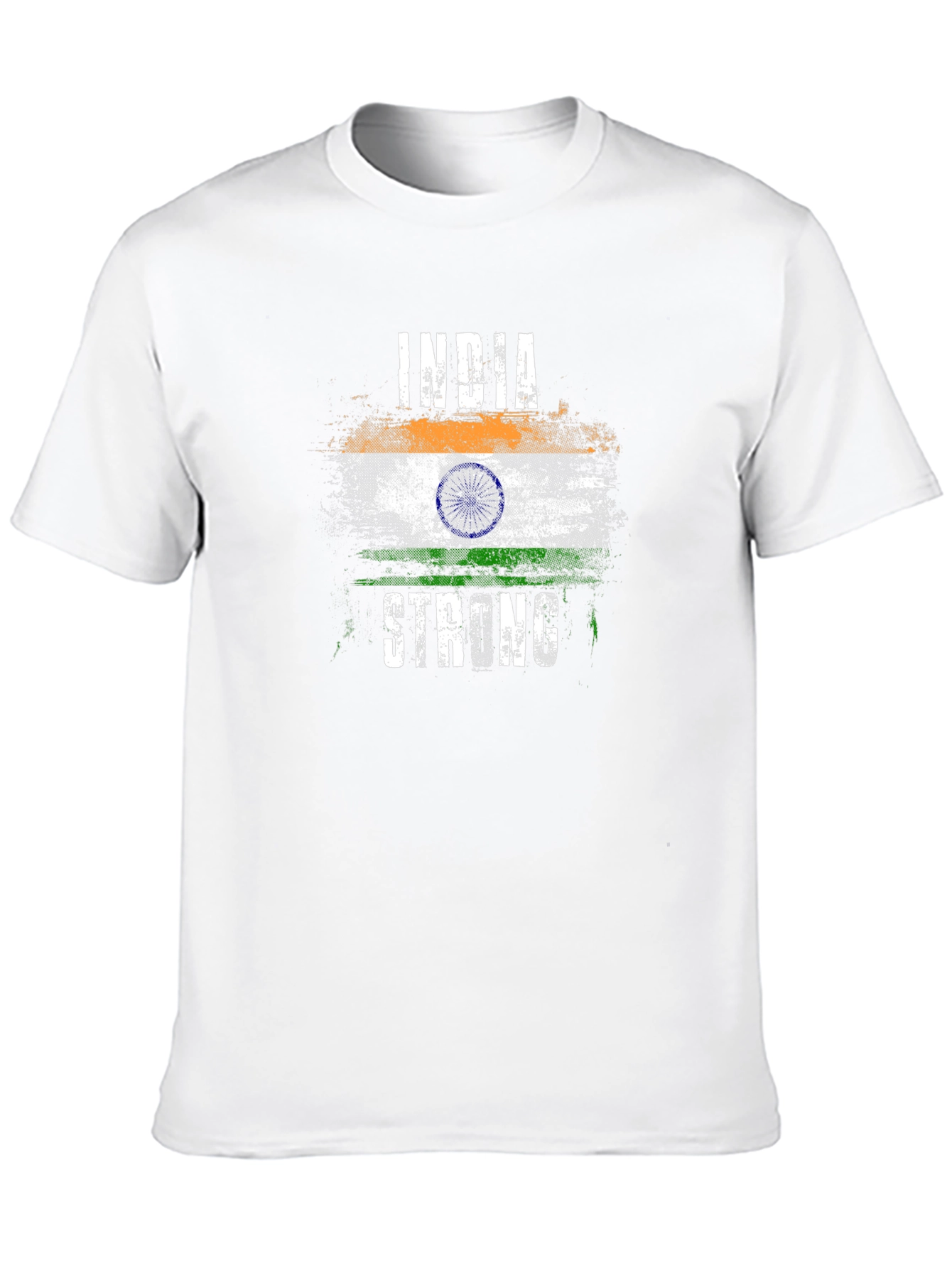 India Strong Flag T-Shirt - Patriotic Graphic Tee
