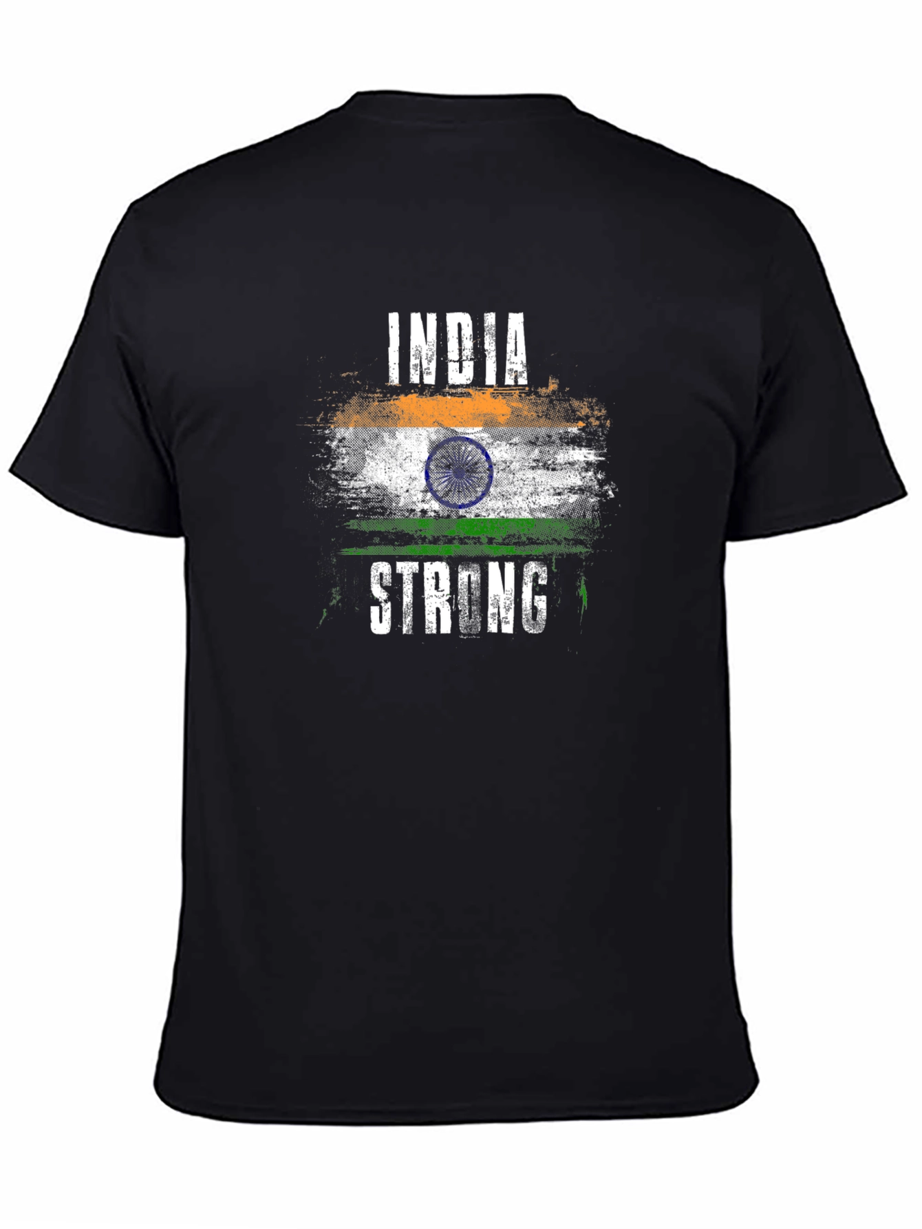 India Strong Flag T-Shirt - Patriotic Graphic Tee