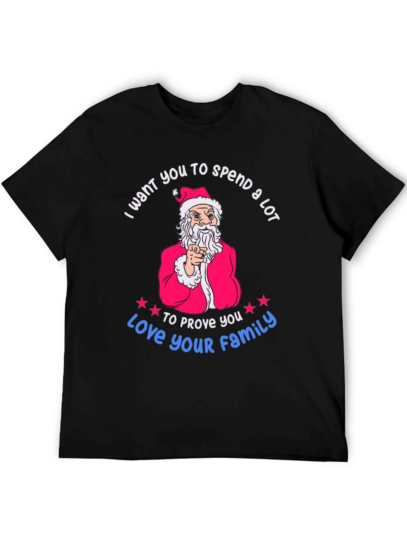 Spend A Lot Christmas Santa Graphic Tee