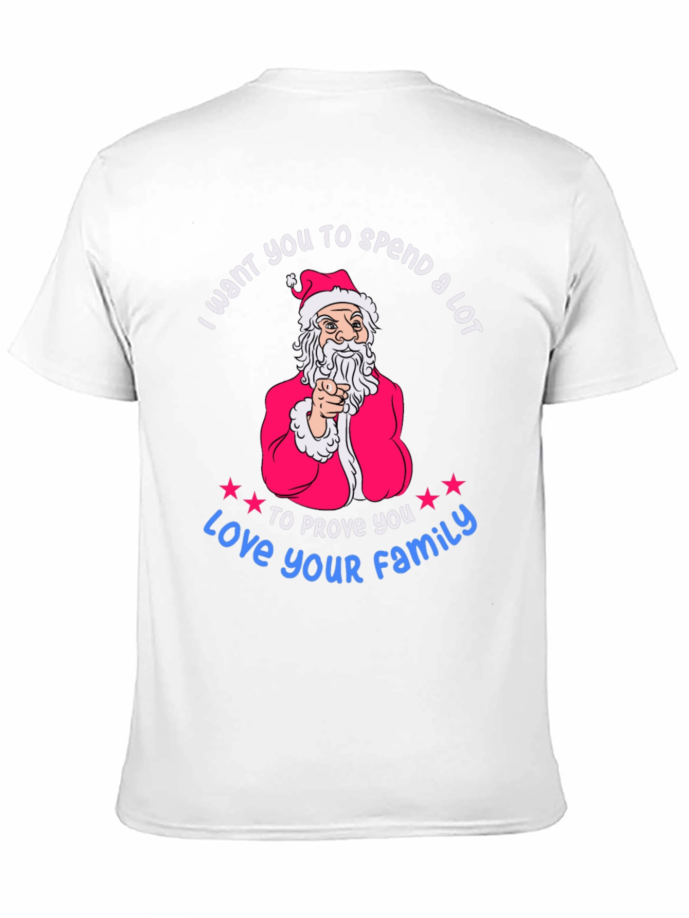 Spend A Lot Christmas Santa Graphic Tee