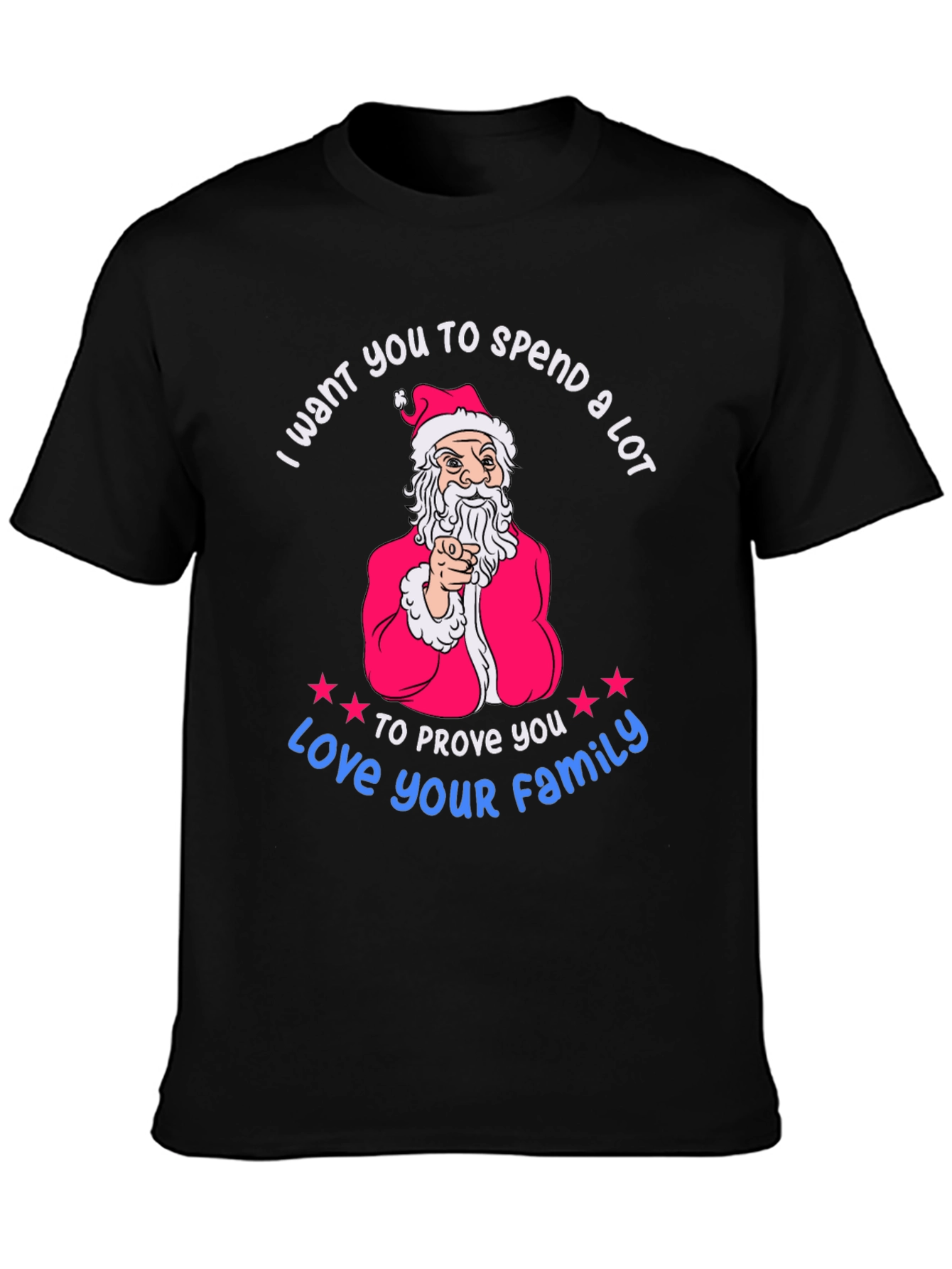 Spend A Lot Christmas Santa Graphic Tee