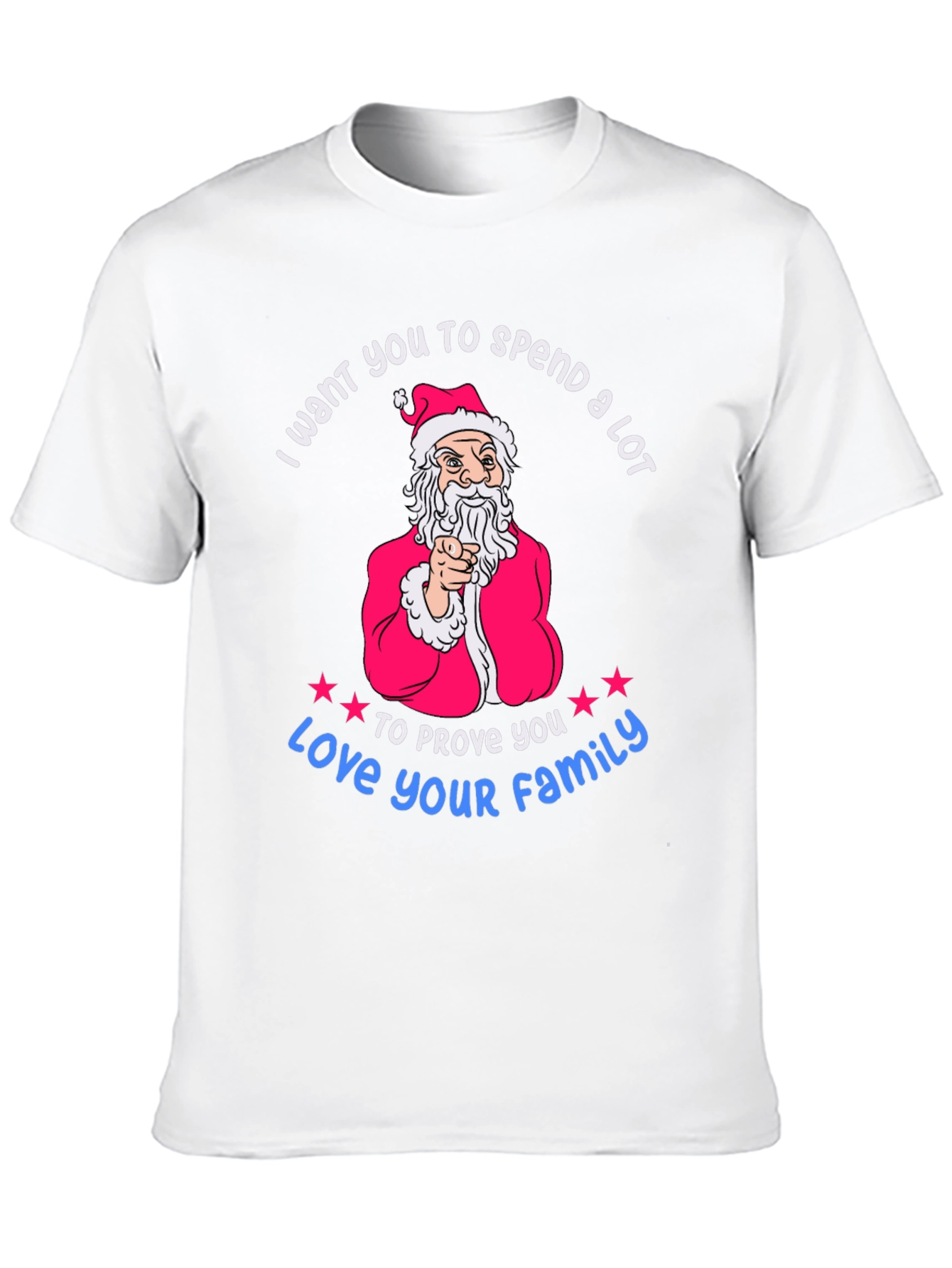Spend A Lot Christmas Santa Graphic Tee