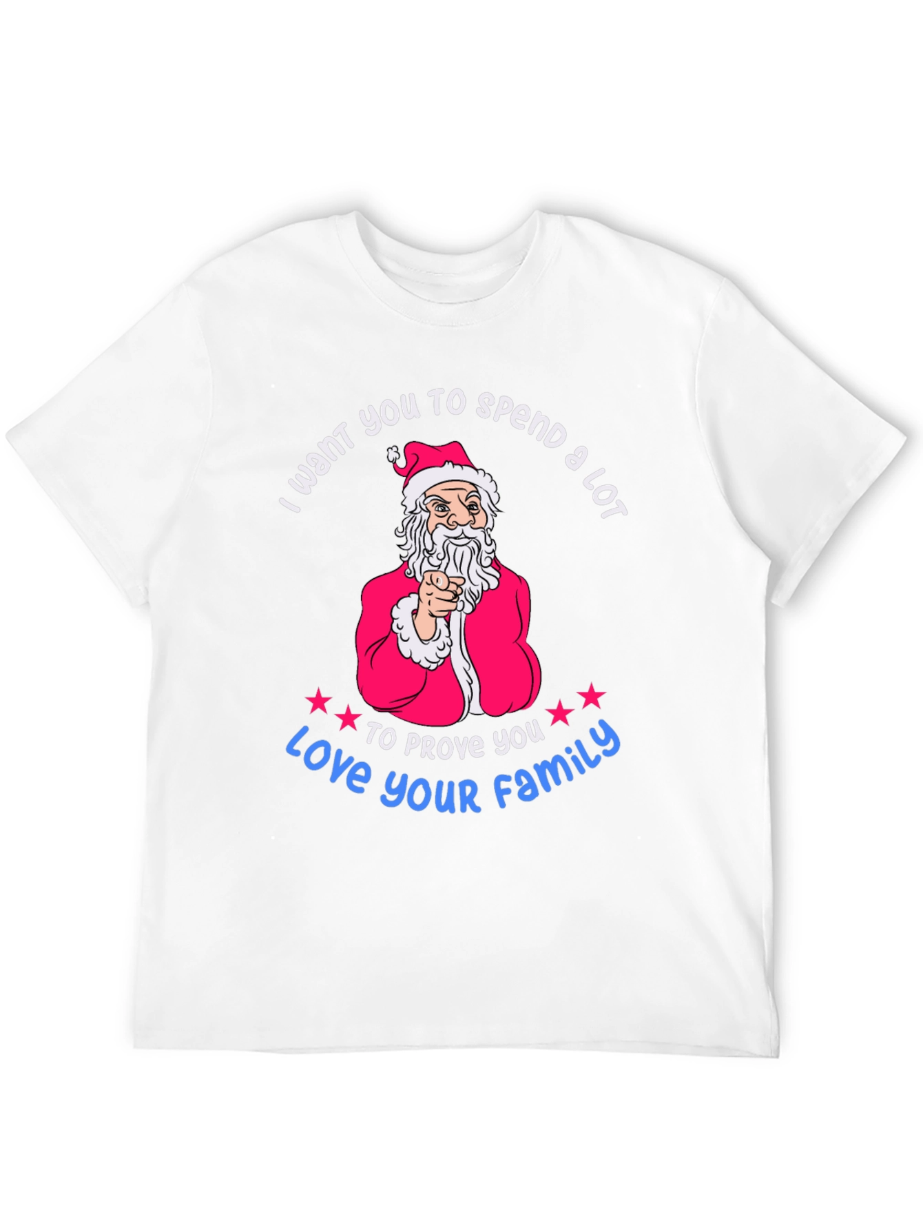 Spend A Lot Christmas Santa Graphic Tee
