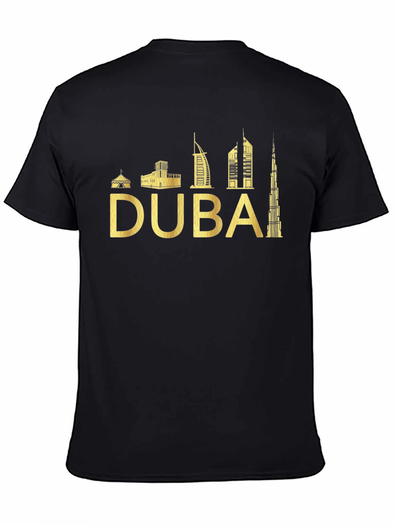 Dubai Skyline T-Shirt - Black Tee