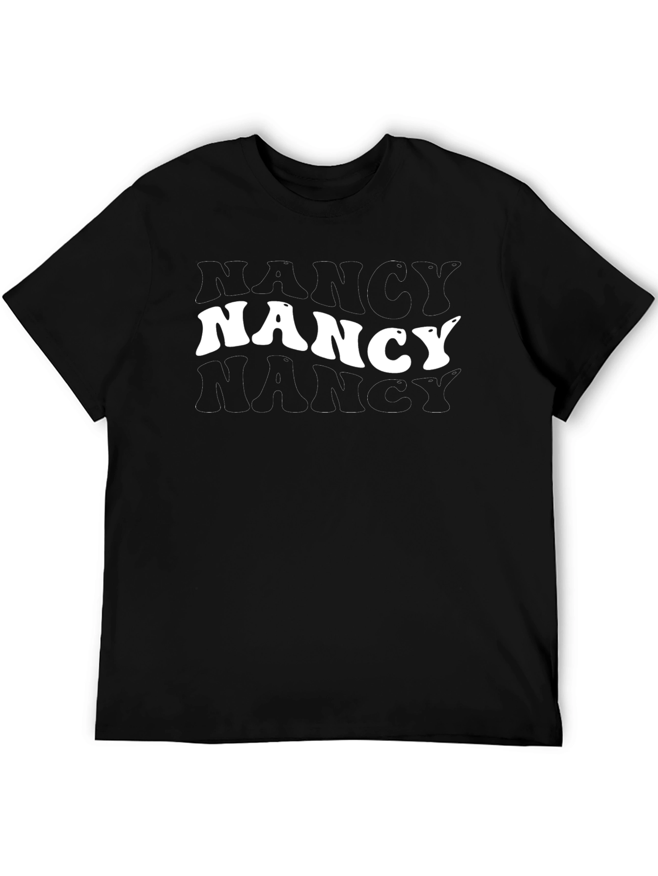 Retro Nancy T-Shirt - Black Cotton Blend