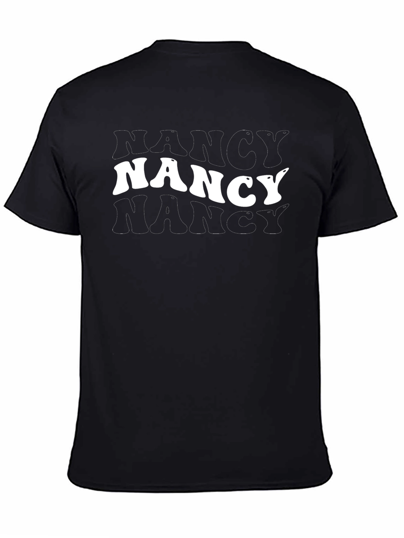 Retro Nancy T-Shirt - Black Cotton Blend